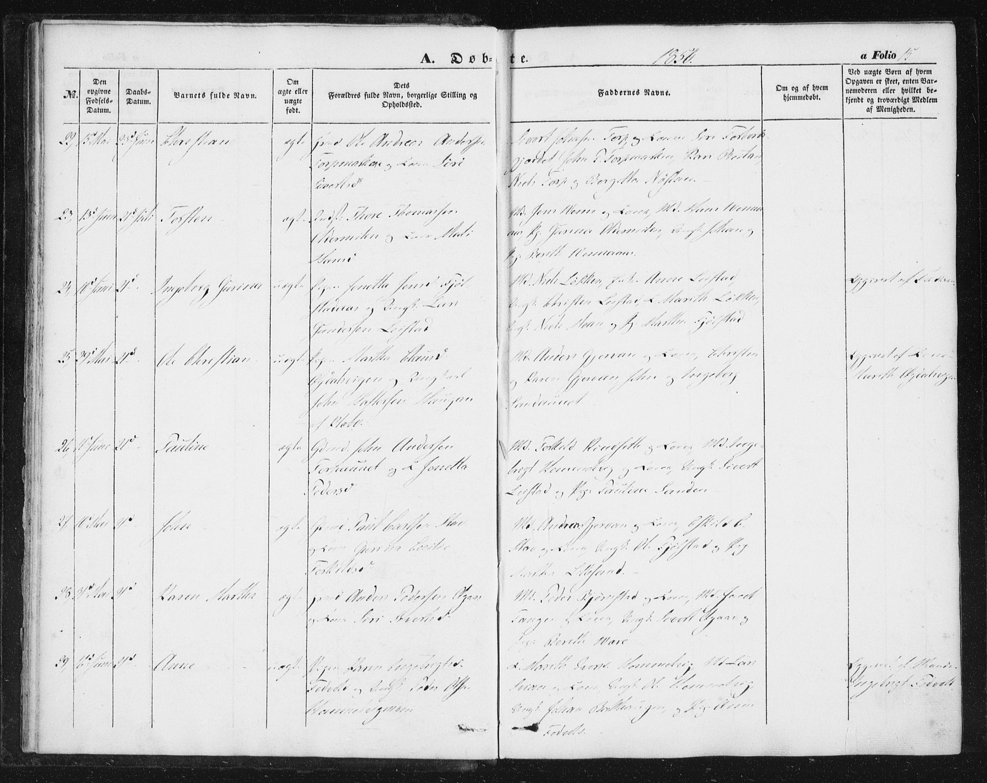Ministerialprotokoller, klokkerbøker og fødselsregistre - Sør-Trøndelag, SAT/A-1456/616/L0407: Ministerialbok nr. 616A04, 1848-1856, s. 15