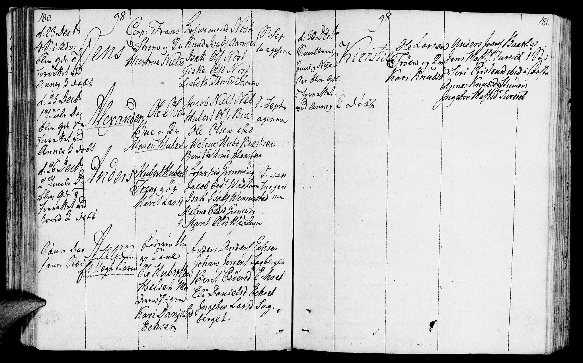 Ministerialprotokoller, klokkerbøker og fødselsregistre - Sør-Trøndelag, SAT/A-1456/646/L0606: Ministerialbok nr. 646A04, 1791-1805, s. 180-181