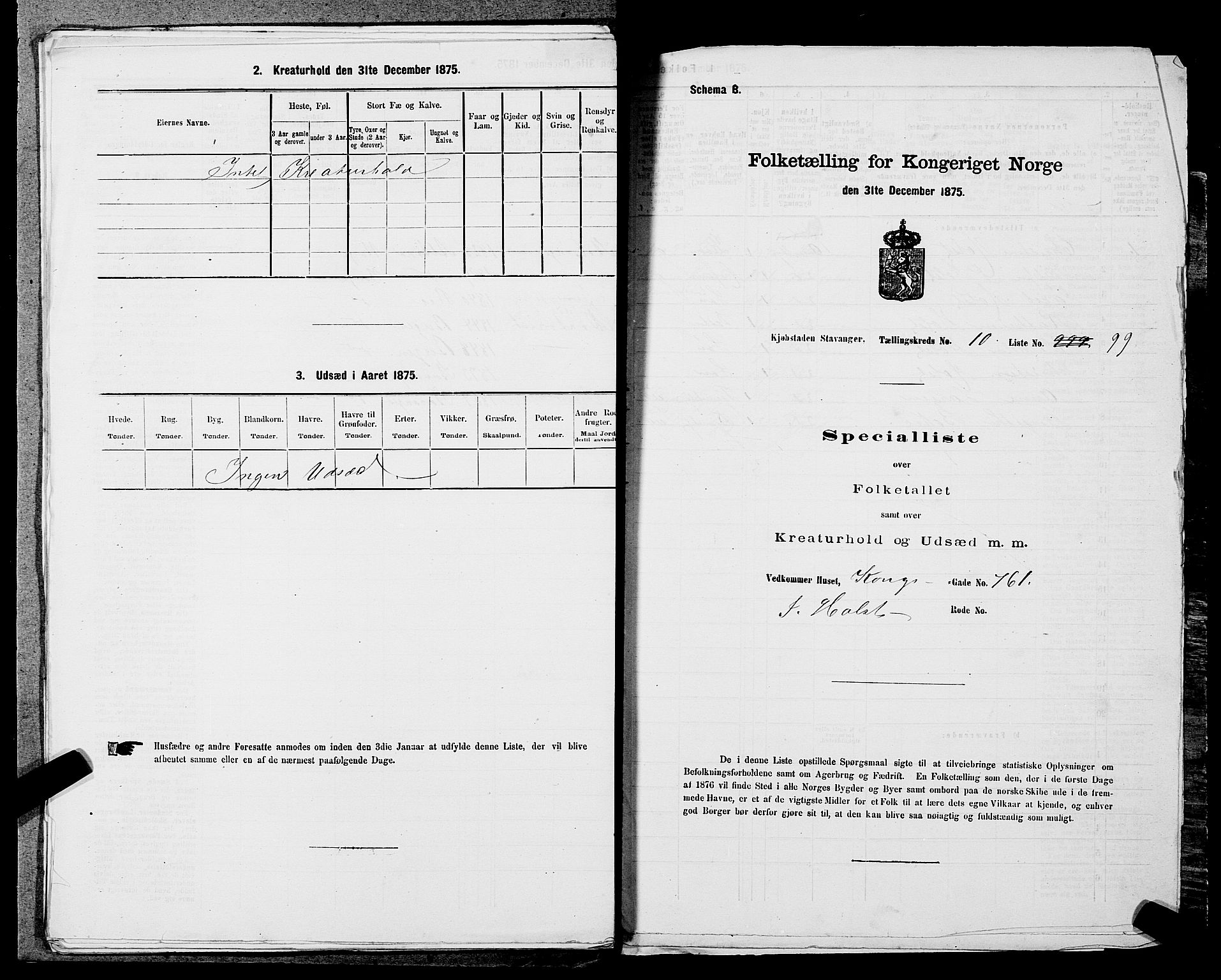 SAST, Folketelling 1875 for 1103 Stavanger kjøpstad, 1875, s. 2038