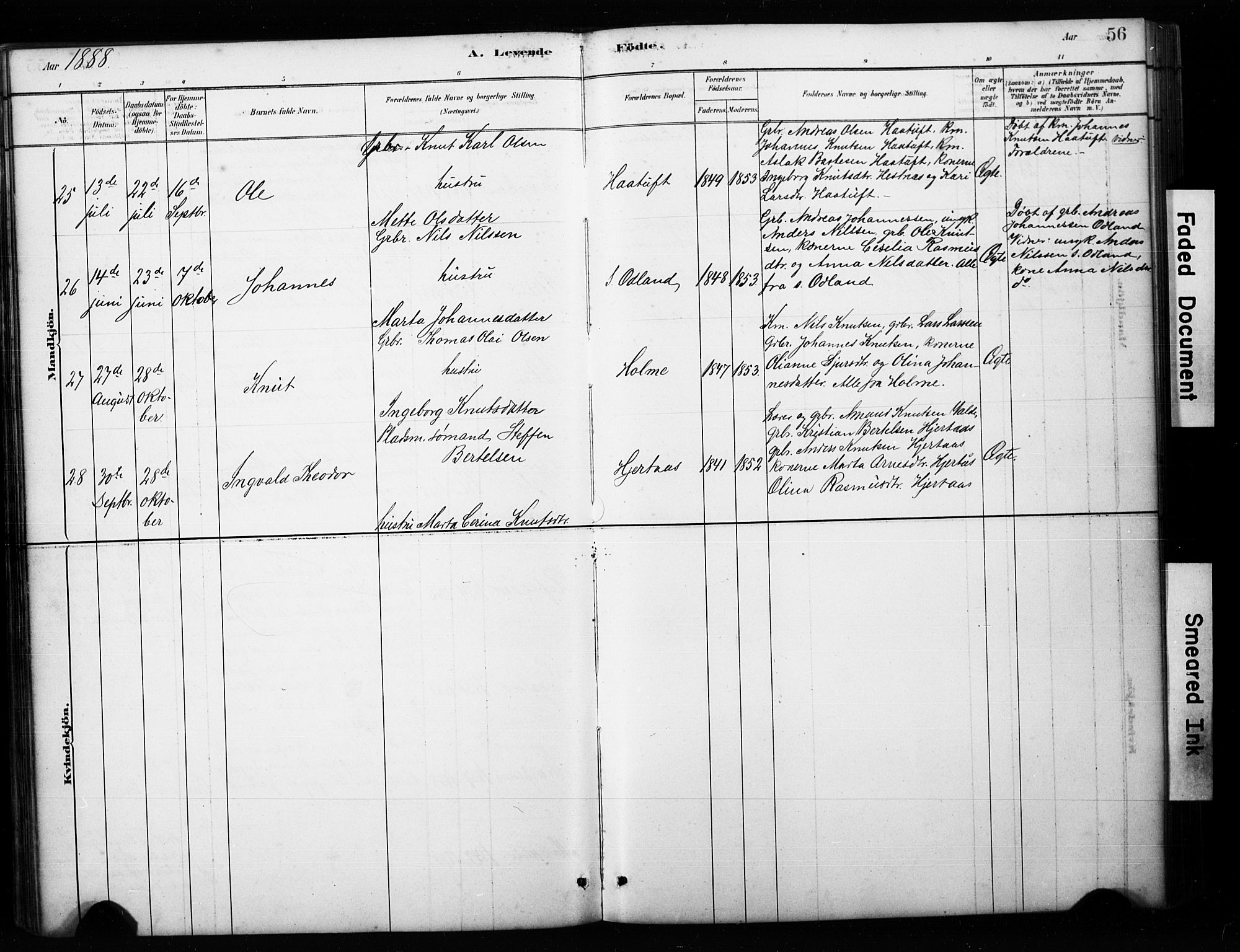 Alversund Sokneprestembete, AV/SAB-A-73901/H/Ha/Hab: Klokkerbok nr. C 3, 1881-1894, s. 56