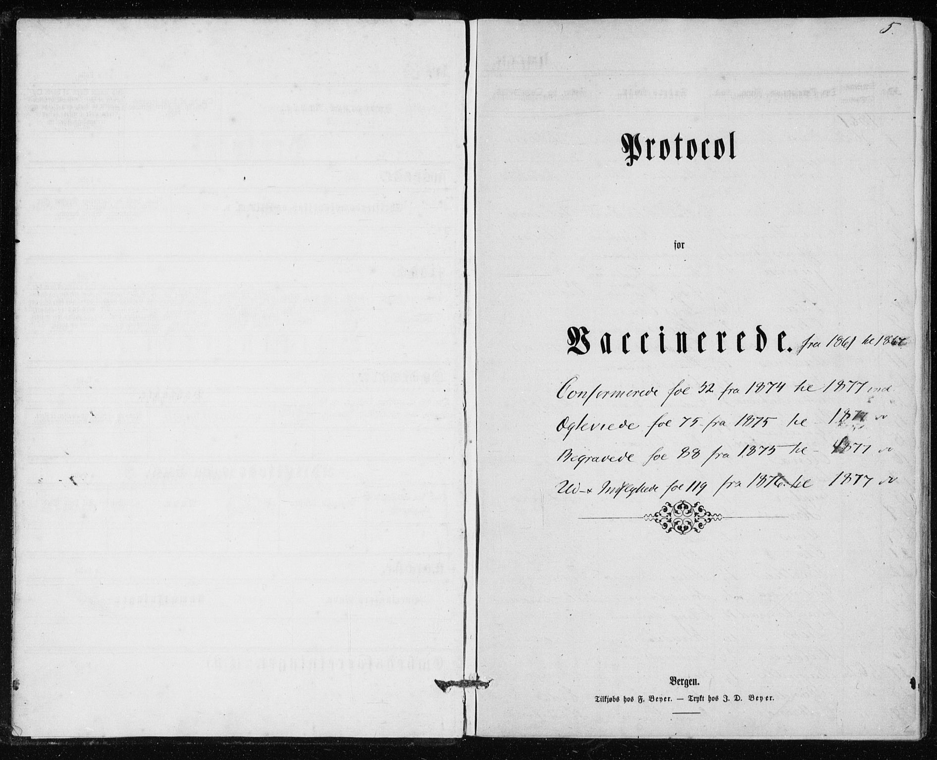 Lindås Sokneprestembete, AV/SAB-A-76701/H/Haa/Haaa/L0017: Ministerialbok nr. A 17, 1874-1877, s. 5