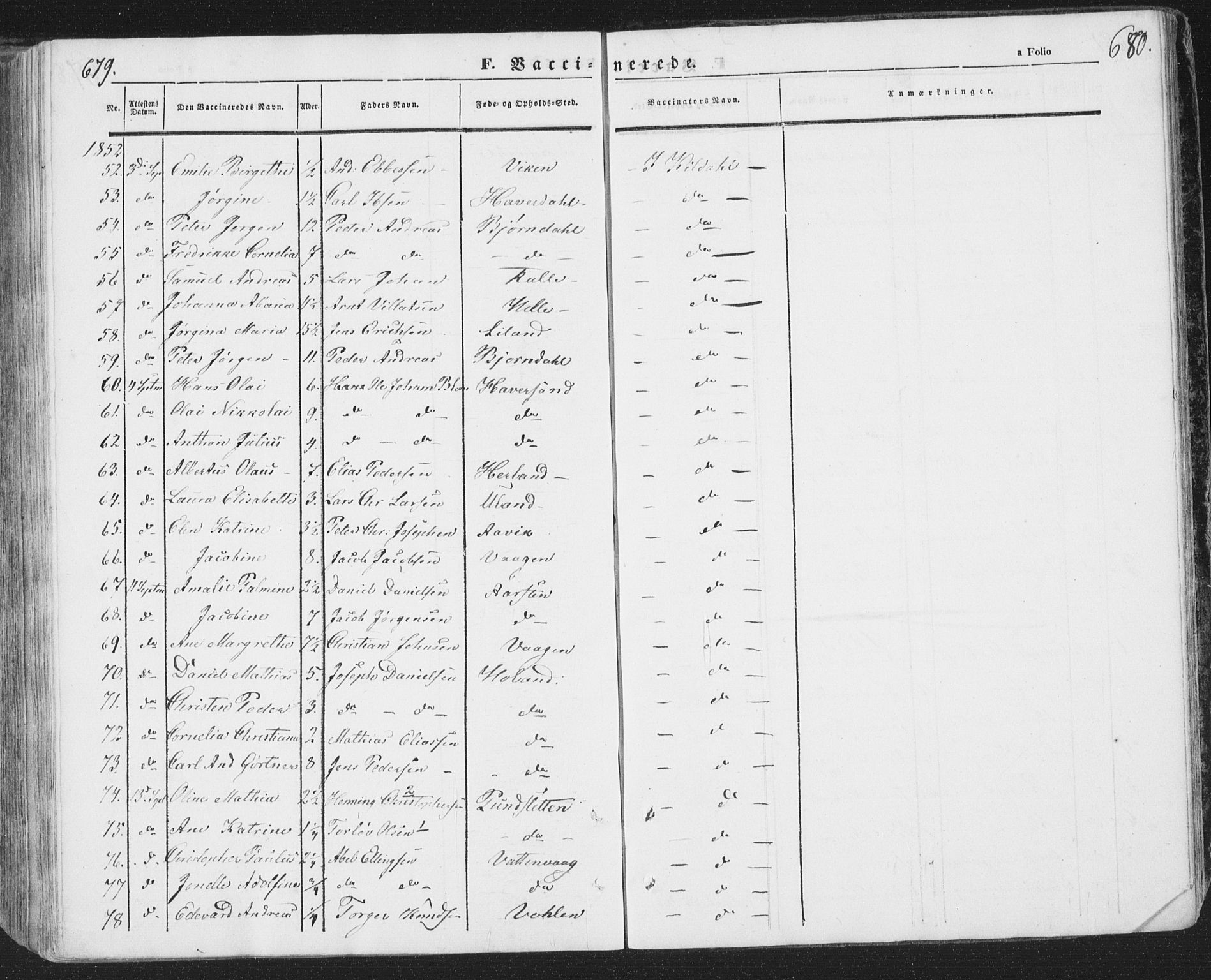 Ministerialprotokoller, klokkerbøker og fødselsregistre - Nordland, AV/SAT-A-1459/874/L1072: Klokkerbok nr. 874C01, 1843-1859, s. 679-680