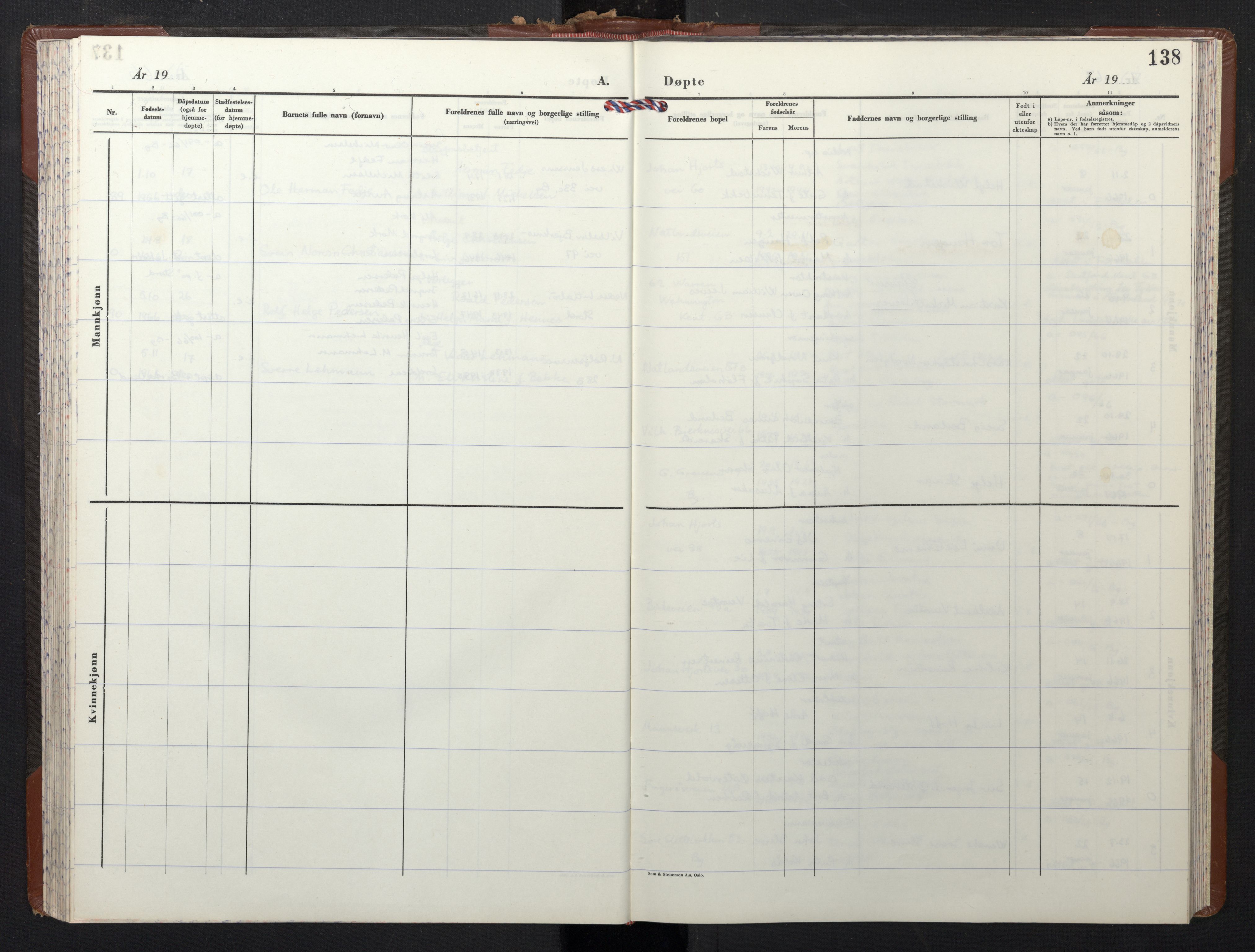 Slettebakken Sokneprestembete, AV/SAB-A-77901/H/Hab: Klokkerbok nr. A 1, 1960-1977, s. 137b-138a
