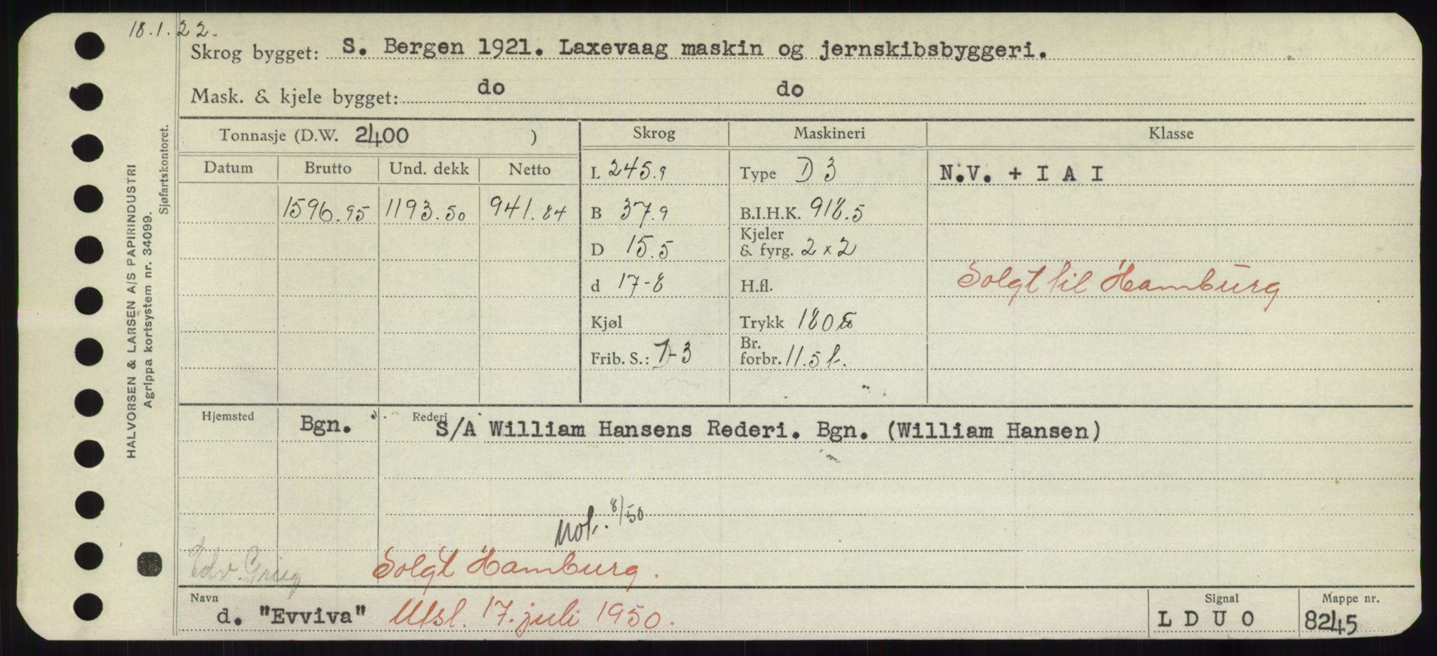 Sjøfartsdirektoratet med forløpere, Skipsmålingen, RA/S-1627/H/Hd/L0009: Fartøy, E, s. 627