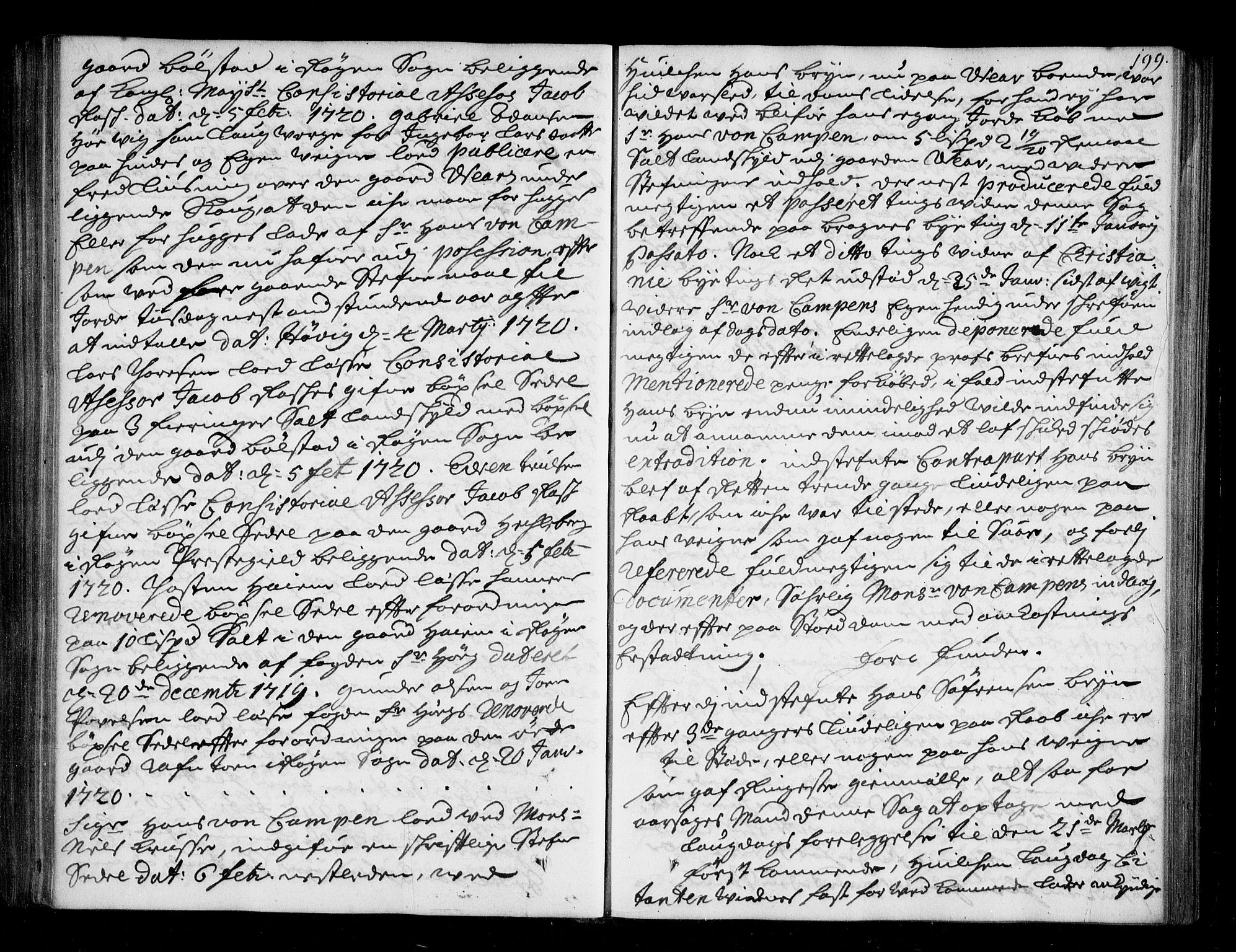 Lier, Røyken og Hurum sorenskriveri, AV/SAKO-A-89/F/Fa/L0044: Tingbok, 1716-1721, s. 199