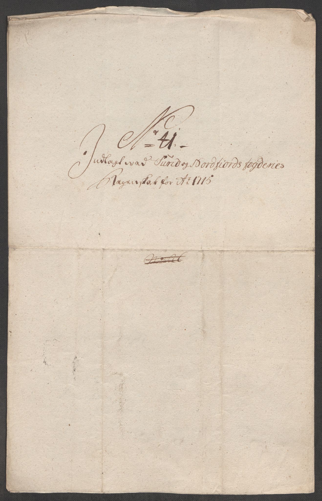 Rentekammeret inntil 1814, Reviderte regnskaper, Fogderegnskap, RA/EA-4092/R53/L3439: Fogderegnskap Sunn- og Nordfjord, 1715, s. 527