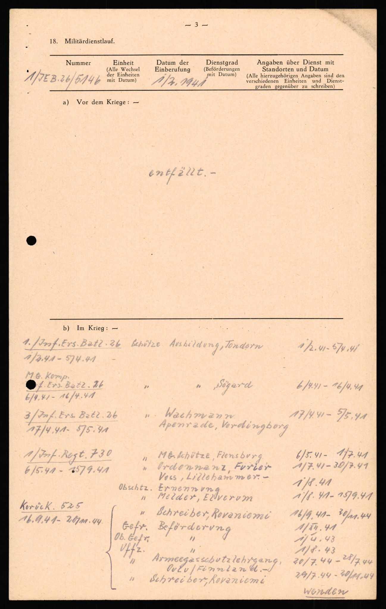 Forsvaret, Forsvarets overkommando II, AV/RA-RAFA-3915/D/Db/L0035: CI Questionaires. Tyske okkupasjonsstyrker i Norge. Tyskere., 1945-1946, s. 476