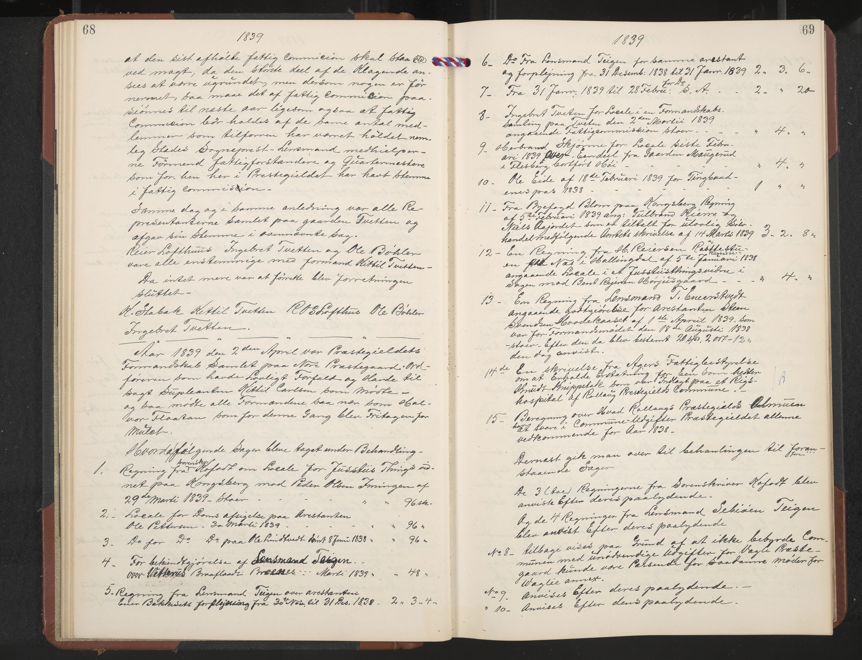 Rollag formannskap og sentraladministrasjon, IKAK/0632021-2/A/Aa/L0001: Møtebok med register, 1837-1859, s. 68-69