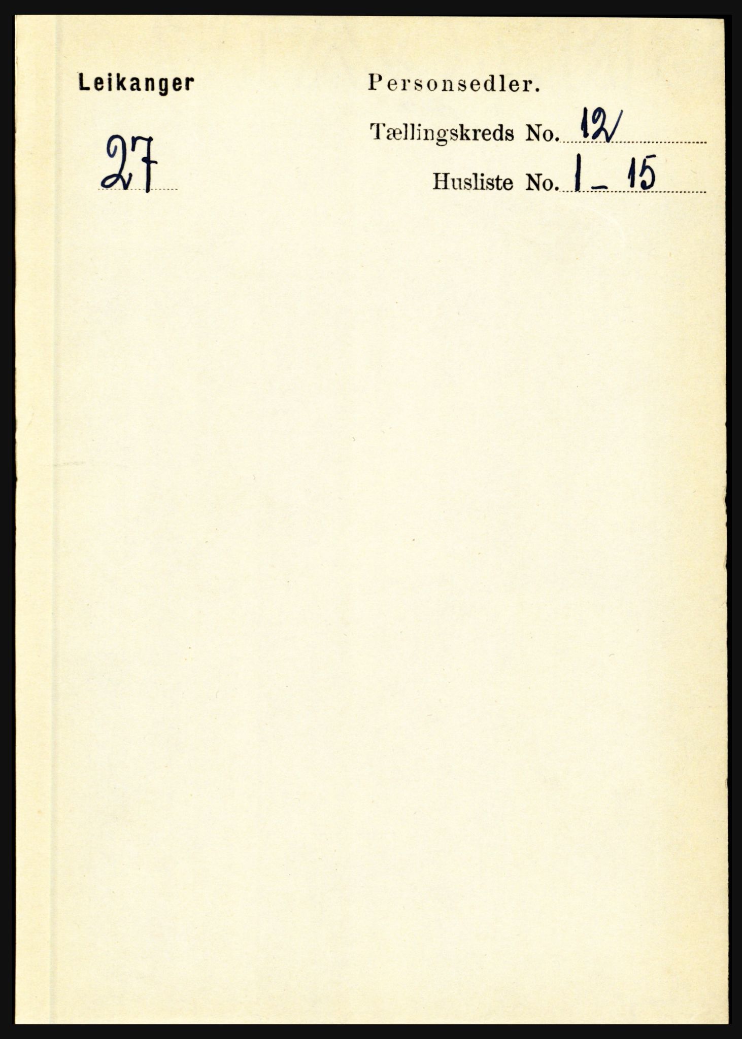 RA, Folketelling 1891 for 1419 Leikanger herred, 1891, s. 2340