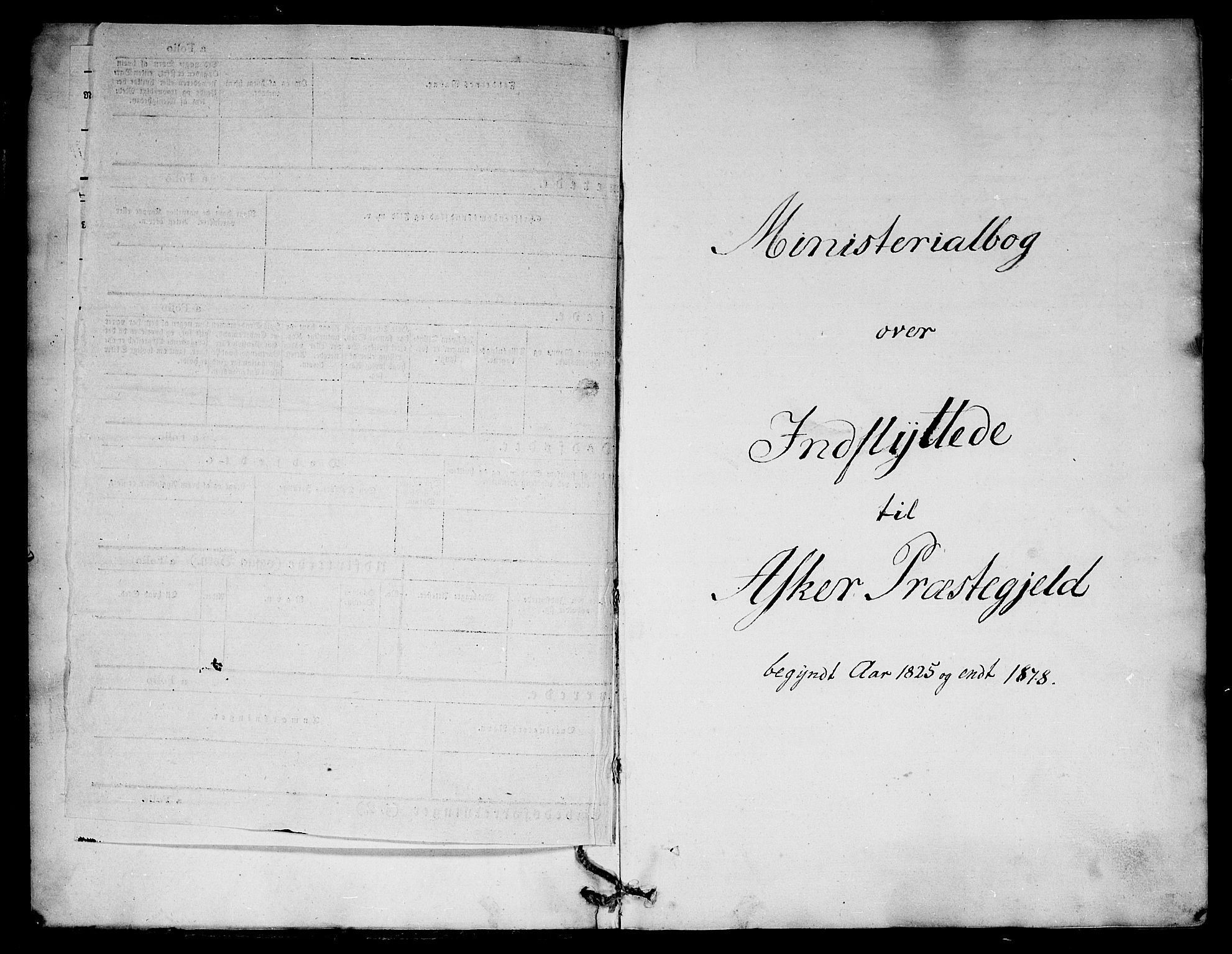 Asker prestekontor Kirkebøker, SAO/A-10256a/F/Fa/L0012: Ministerialbok nr. I 12, 1825-1878