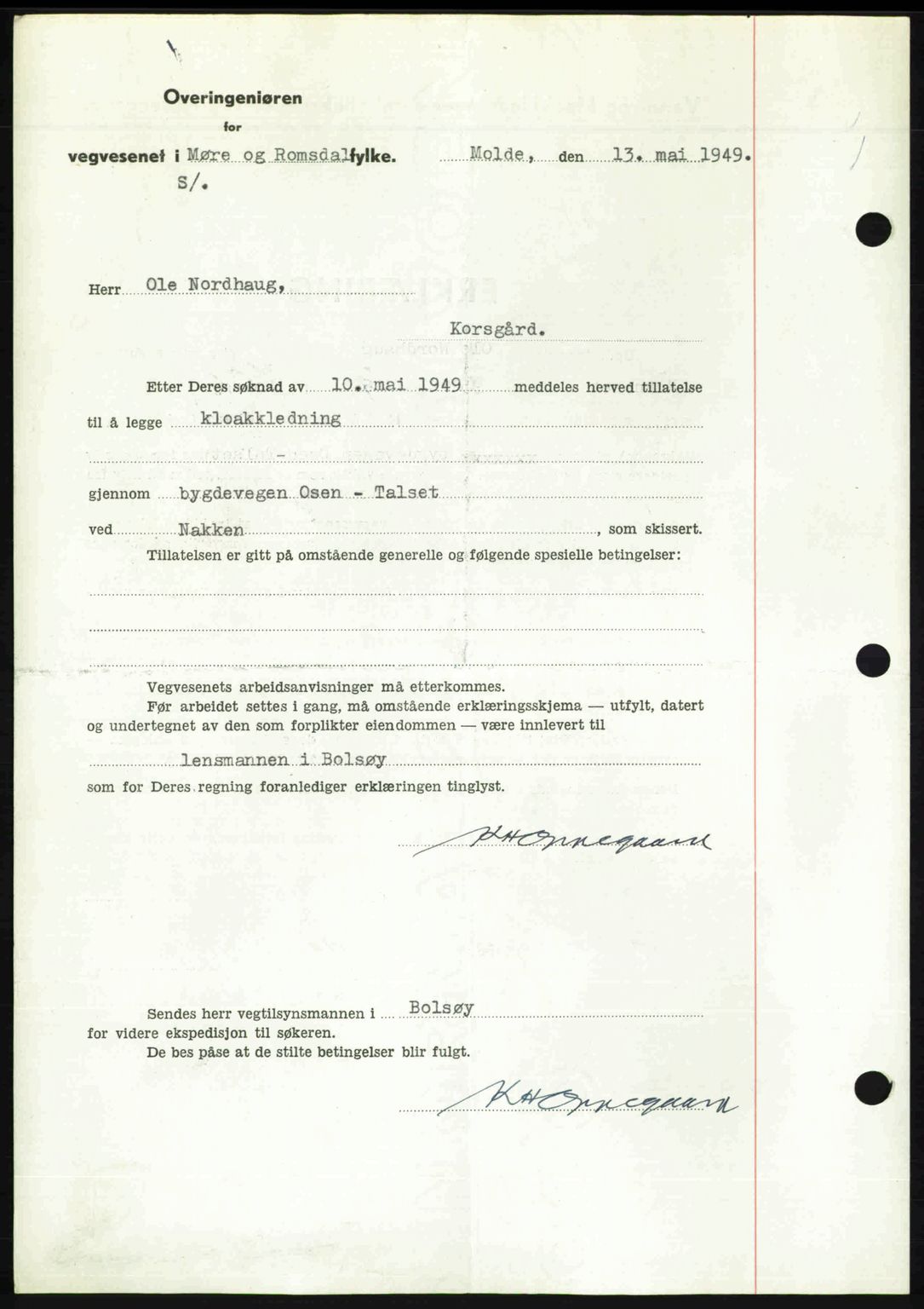 Romsdal sorenskriveri, AV/SAT-A-4149/1/2/2C: Pantebok nr. A30, 1949-1949, Dagboknr: 1786/1949