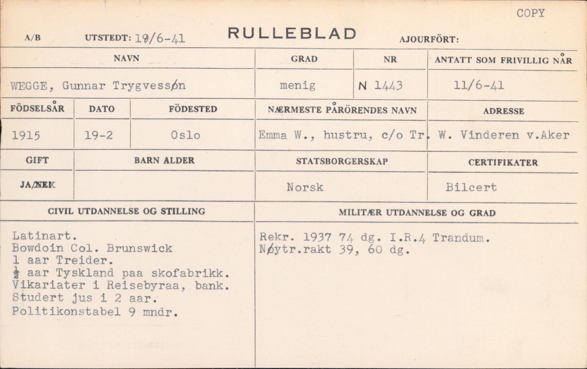 Forsvaret, Forsvarets overkommando/Luftforsvarsstaben, AV/RA-RAFA-4079/P/Pa/L0044: Personellpapirer, 1915, s. 571