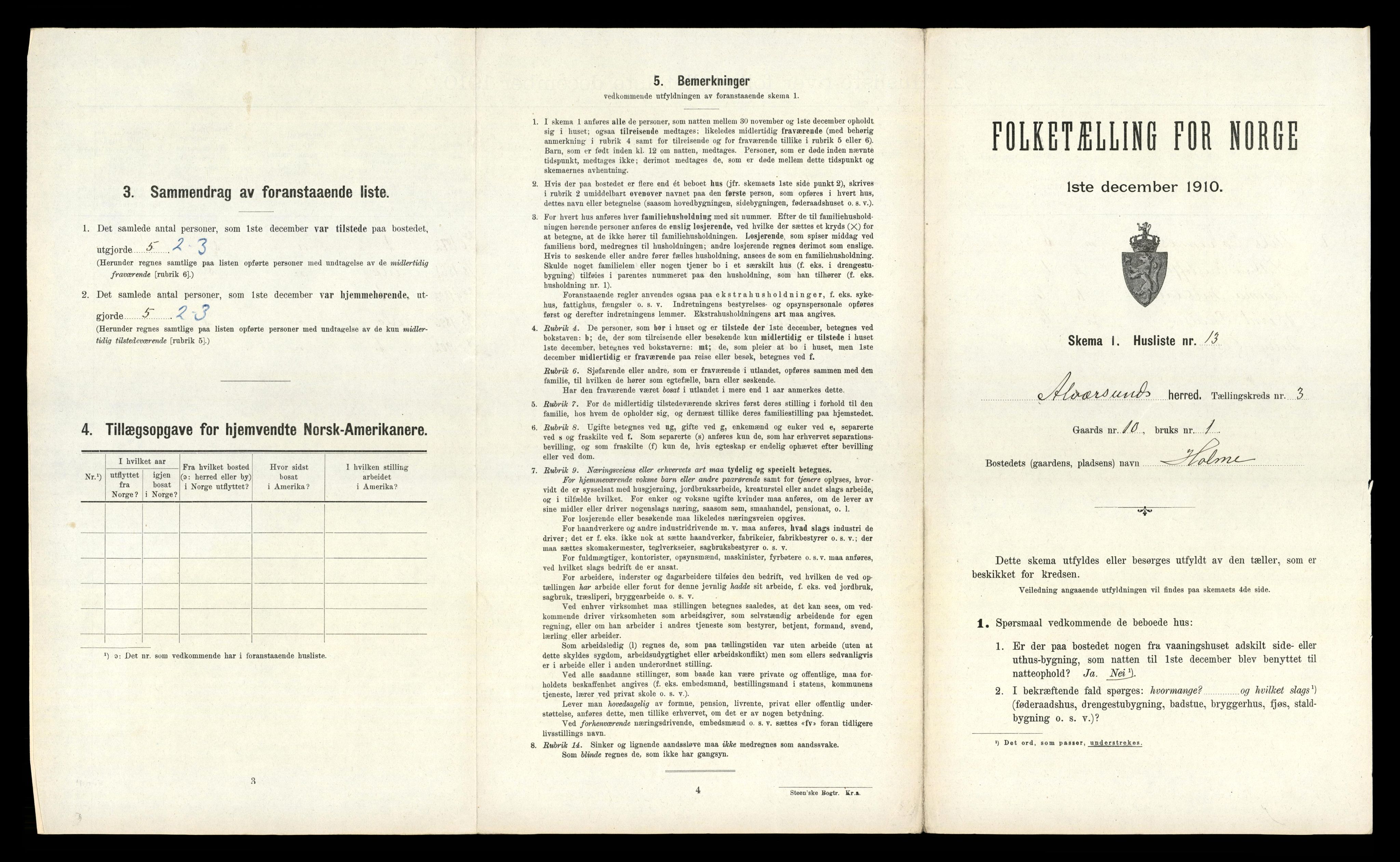 RA, Folketelling 1910 for 1257 Alversund herred, 1910, s. 200