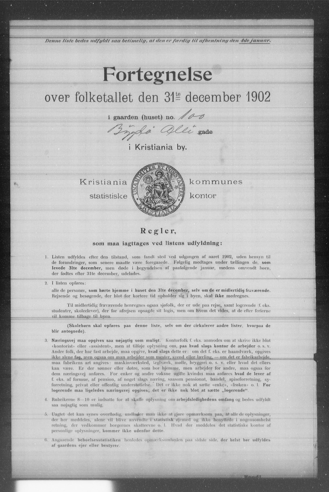 OBA, Kommunal folketelling 31.12.1902 for Kristiania kjøpstad, 1902, s. 2197