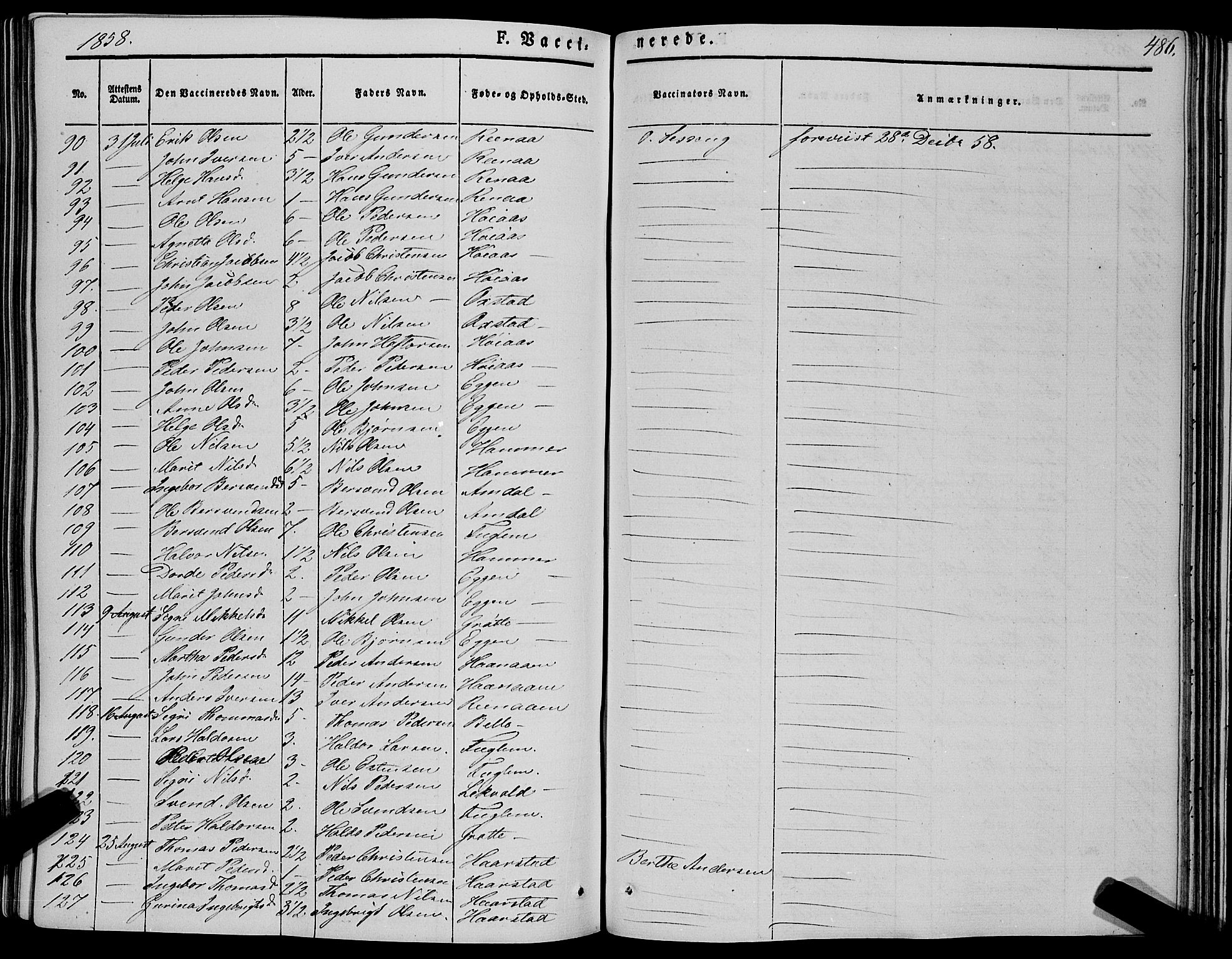 Ministerialprotokoller, klokkerbøker og fødselsregistre - Sør-Trøndelag, SAT/A-1456/695/L1145: Ministerialbok nr. 695A06 /1, 1843-1859, s. 486