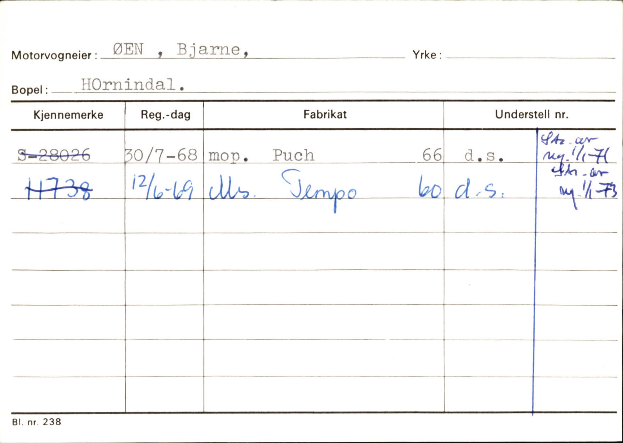 Statens vegvesen, Sogn og Fjordane vegkontor, AV/SAB-A-5301/4/F/L0131: Eigarregister Høyanger P-Å. Stryn S-Å, 1945-1975, s. 2469