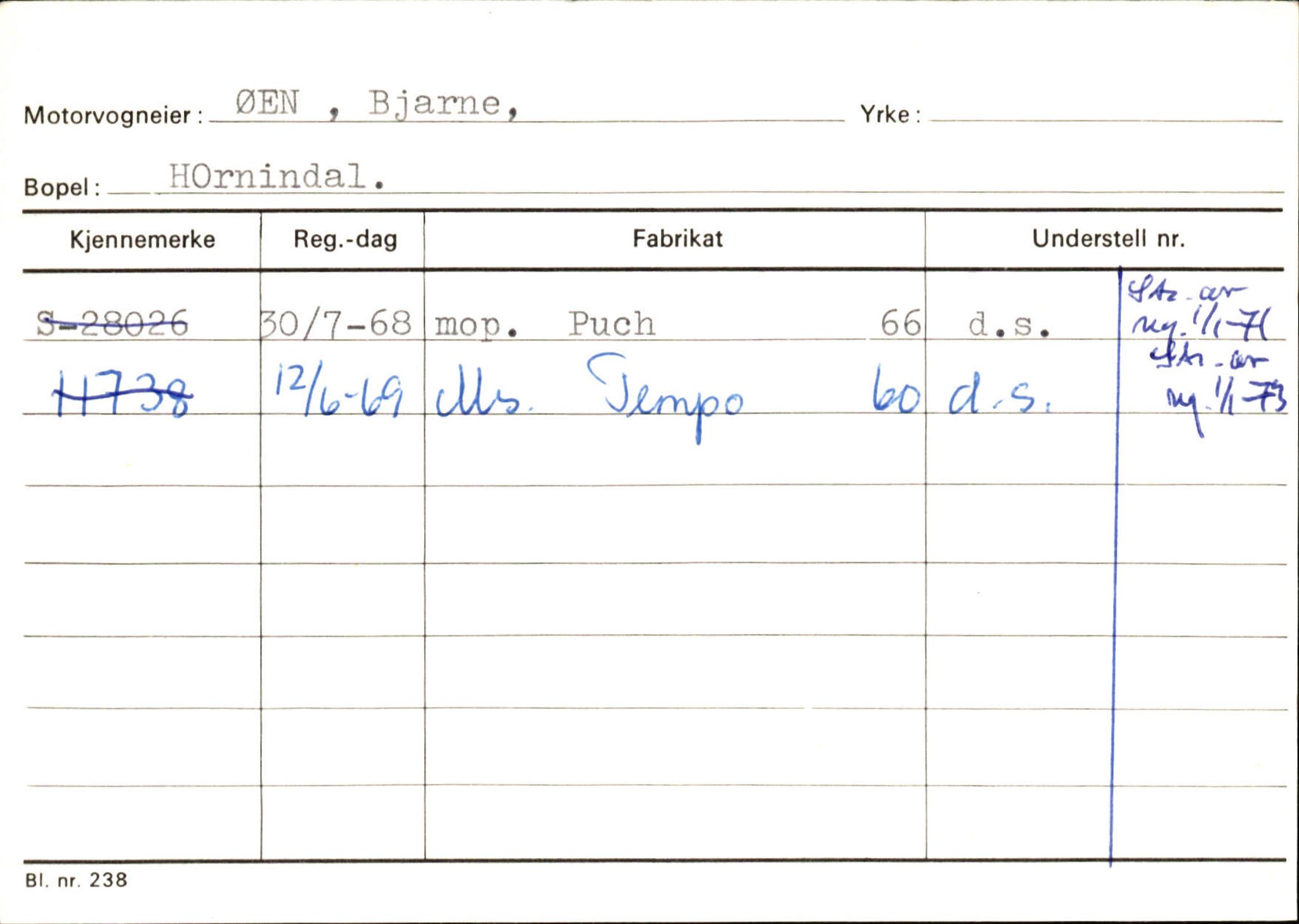 Statens vegvesen, Sogn og Fjordane vegkontor, SAB/A-5301/4/F/L0131: Eigarregister Høyanger P-Å. Stryn S-Å, 1945-1975, s. 2469