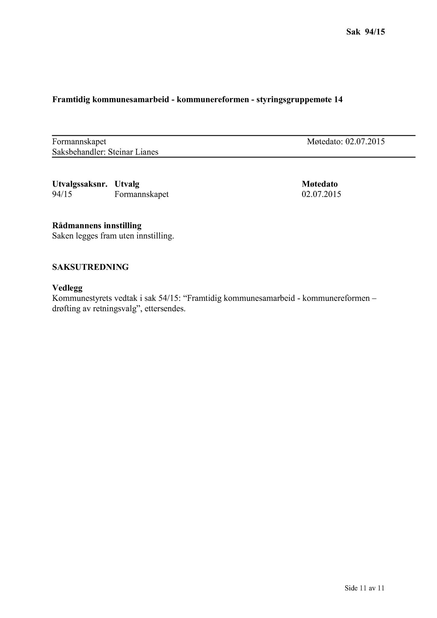 Klæbu Kommune, TRKO/KK/02-FS/L008: Formannsskapet - Møtedokumenter, 2015, s. 2405