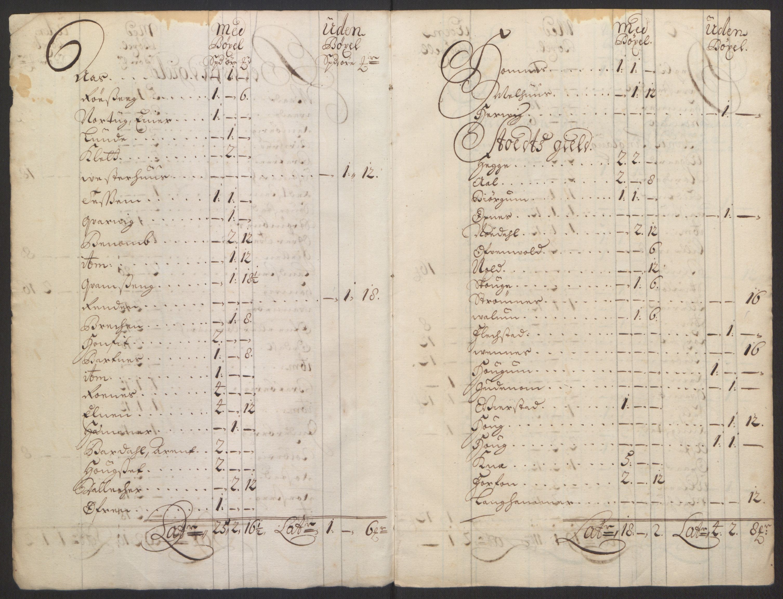 Rentekammeret inntil 1814, Reviderte regnskaper, Fogderegnskap, RA/EA-4092/R63/L4309: Fogderegnskap Inderøy, 1695-1697, s. 128