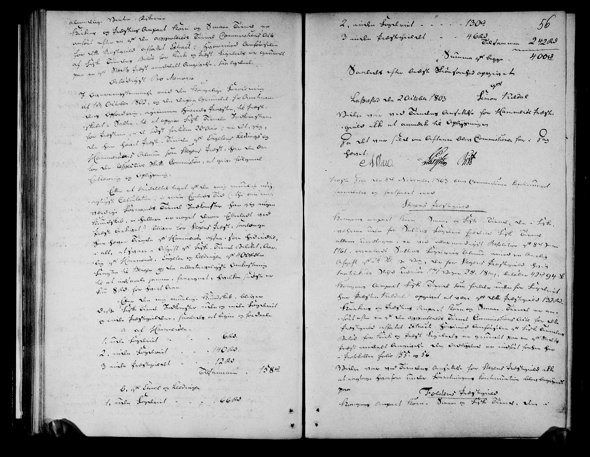 Rentekammeret inntil 1814, Realistisk ordnet avdeling, AV/RA-EA-4070/N/Ne/Nea/L0159: Salten fogderi. Deliberasjonsprotokoll, 1803, s. 59