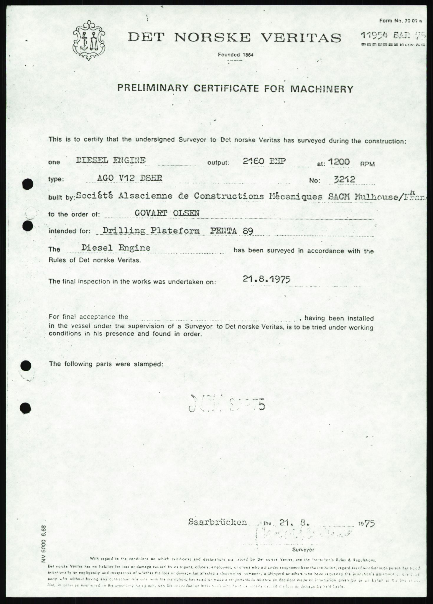 Justisdepartementet, Granskningskommisjonen ved Alexander Kielland-ulykken 27.3.1980, AV/RA-S-1165/D/L0025: I Det norske Veritas (Doku.liste + I6, I12, I18-I20, I29, I32-I33, I35, I37-I39, I42)/J Department of Energy (J11)/M Lloyds Register(M6, M8-M10)/T (T2-T3/ U Stabilitet (U1-U2)/V Forankring (V1-V3), 1980-1981, s. 63