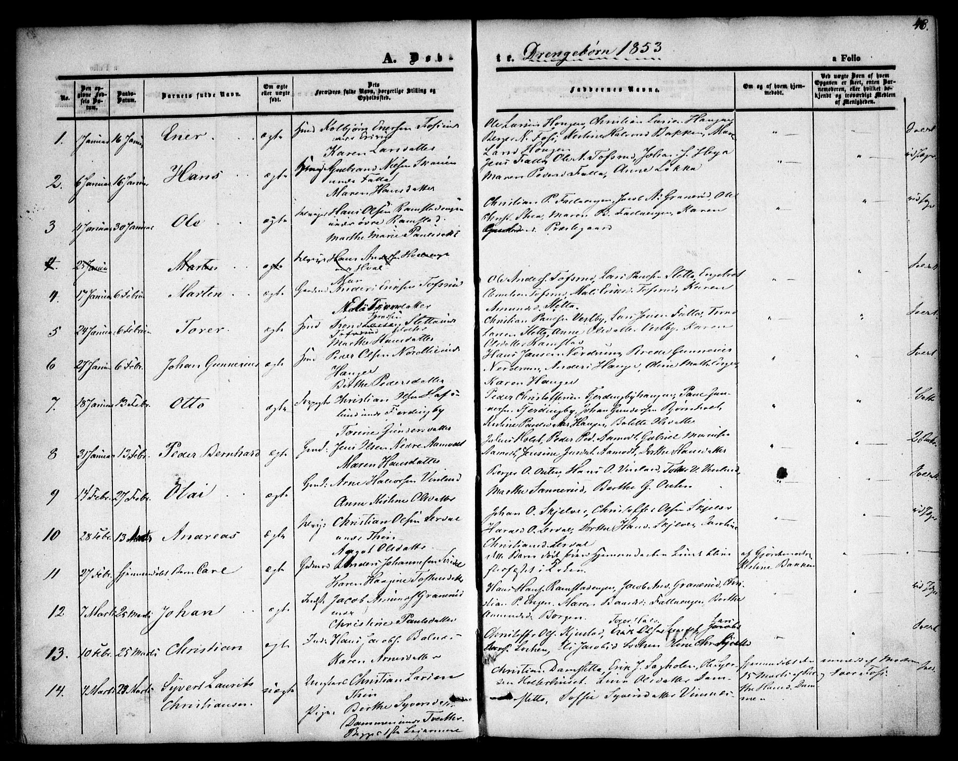 Fet prestekontor Kirkebøker, AV/SAO-A-10370a/F/Fa/L0010: Ministerialbok nr. I 10, 1847-1859, s. 46
