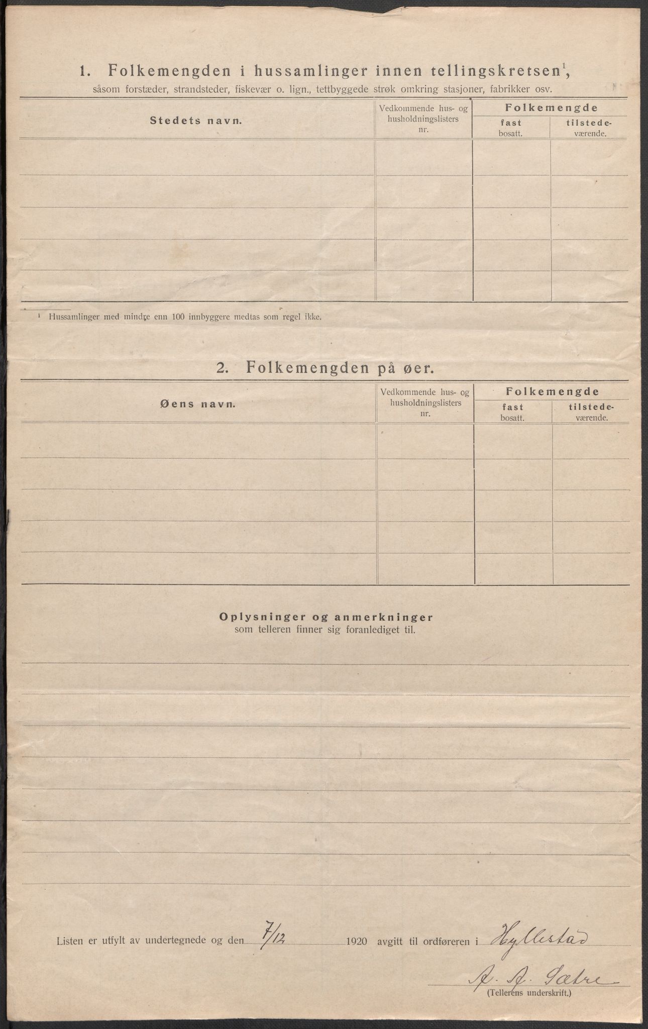 SAB, Folketelling 1920 for 1413 Hyllestad herred, 1920, s. 34