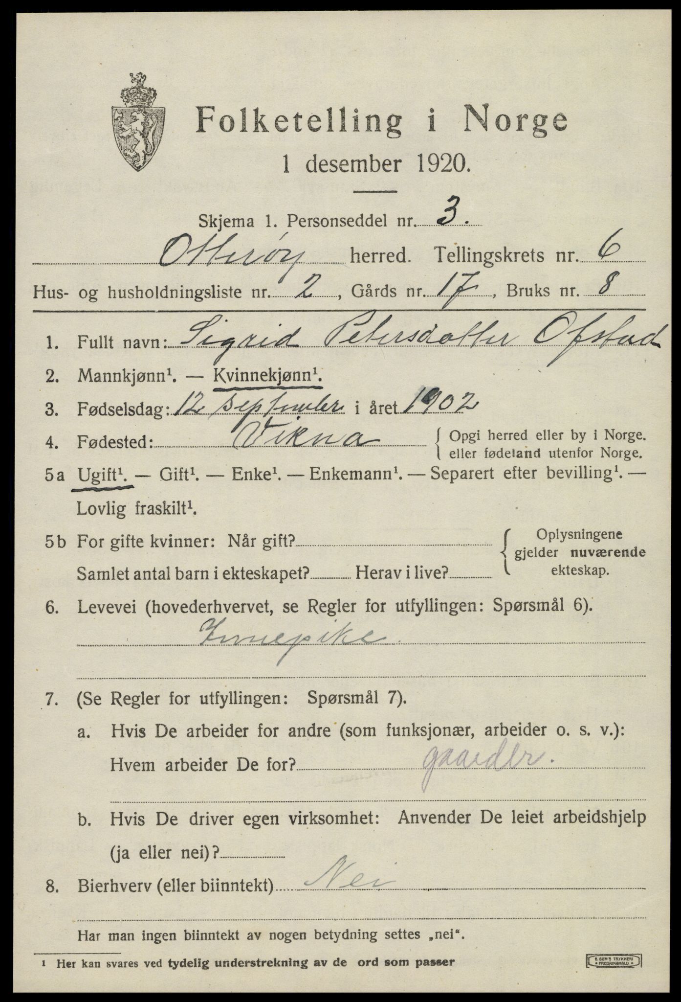 SAT, Folketelling 1920 for 1747 Otterøy herred, 1920, s. 2249
