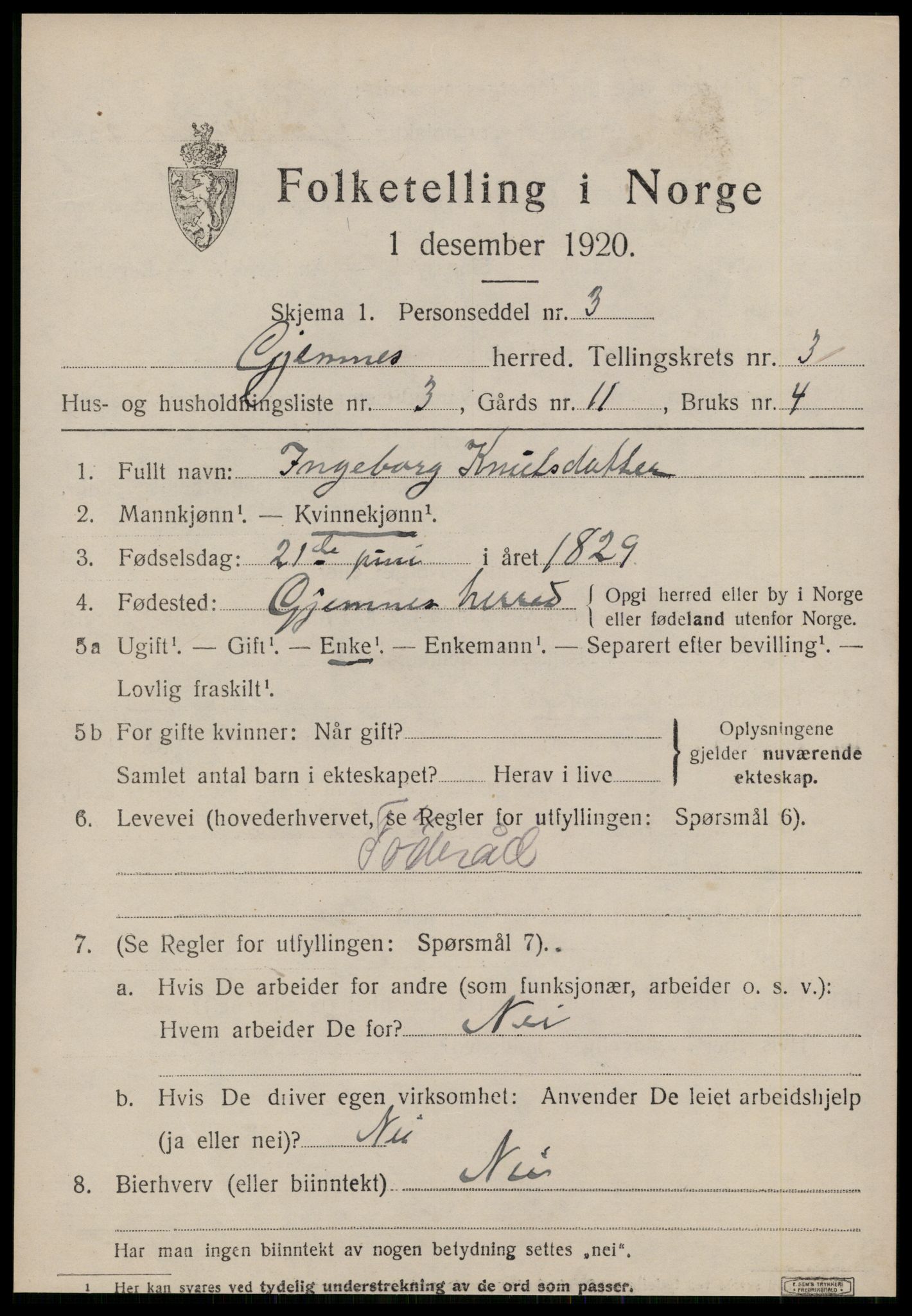 SAT, Folketelling 1920 for 1557 Gjemnes herred, 1920, s. 1224
