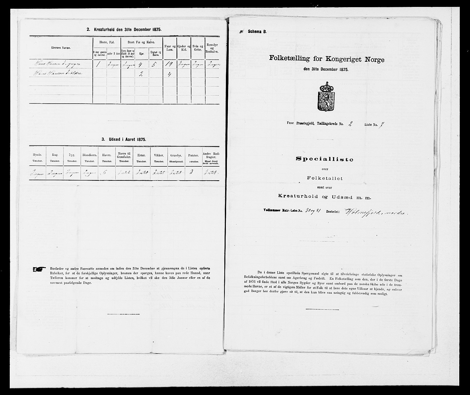 SAB, Folketelling 1875 for 1241P Fusa prestegjeld, 1875, s. 147