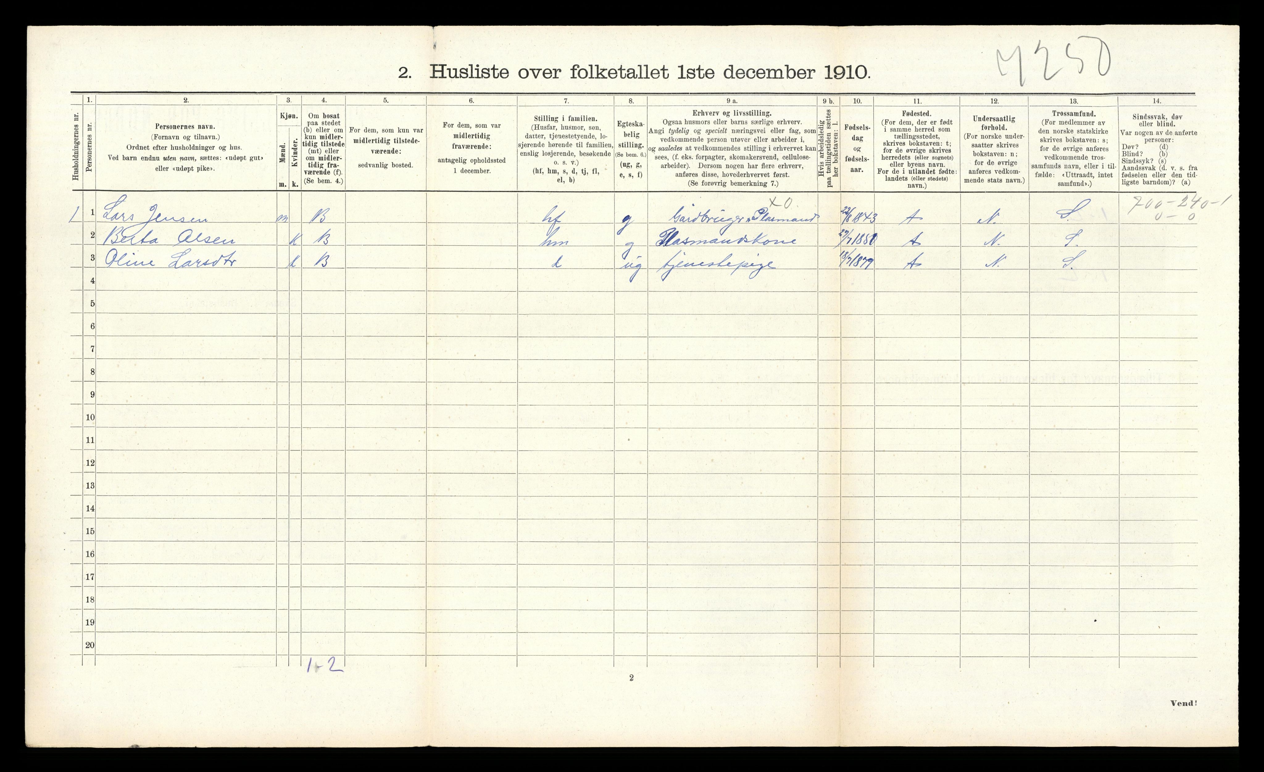 RA, Folketelling 1910 for 1255 Åsane herred, 1910, s. 84