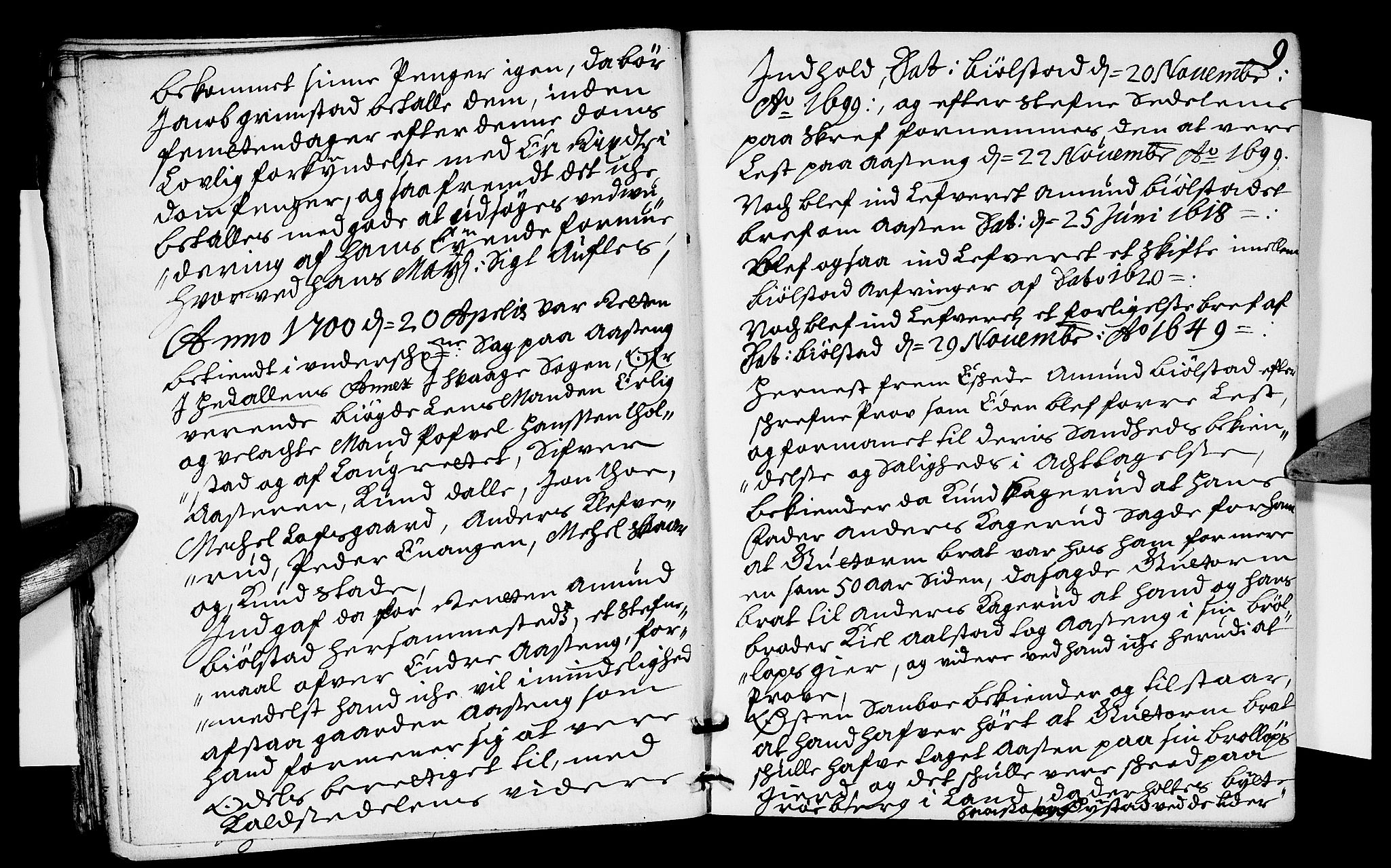 Sorenskriverier i Gudbrandsdalen, AV/SAH-TING-036/G/Gb/Gba/L0028: Tingbok - Nord-Gudbrandsdal, 1700, s. 8b-9a