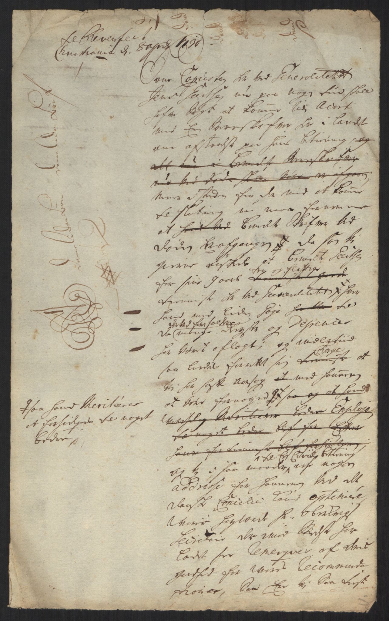 Kommanderende general (KG I) med Det norske krigsdirektorium, AV/RA-EA-5419/B/L0013: Kommanderende generals konsepter, 1730-1733, s. 19