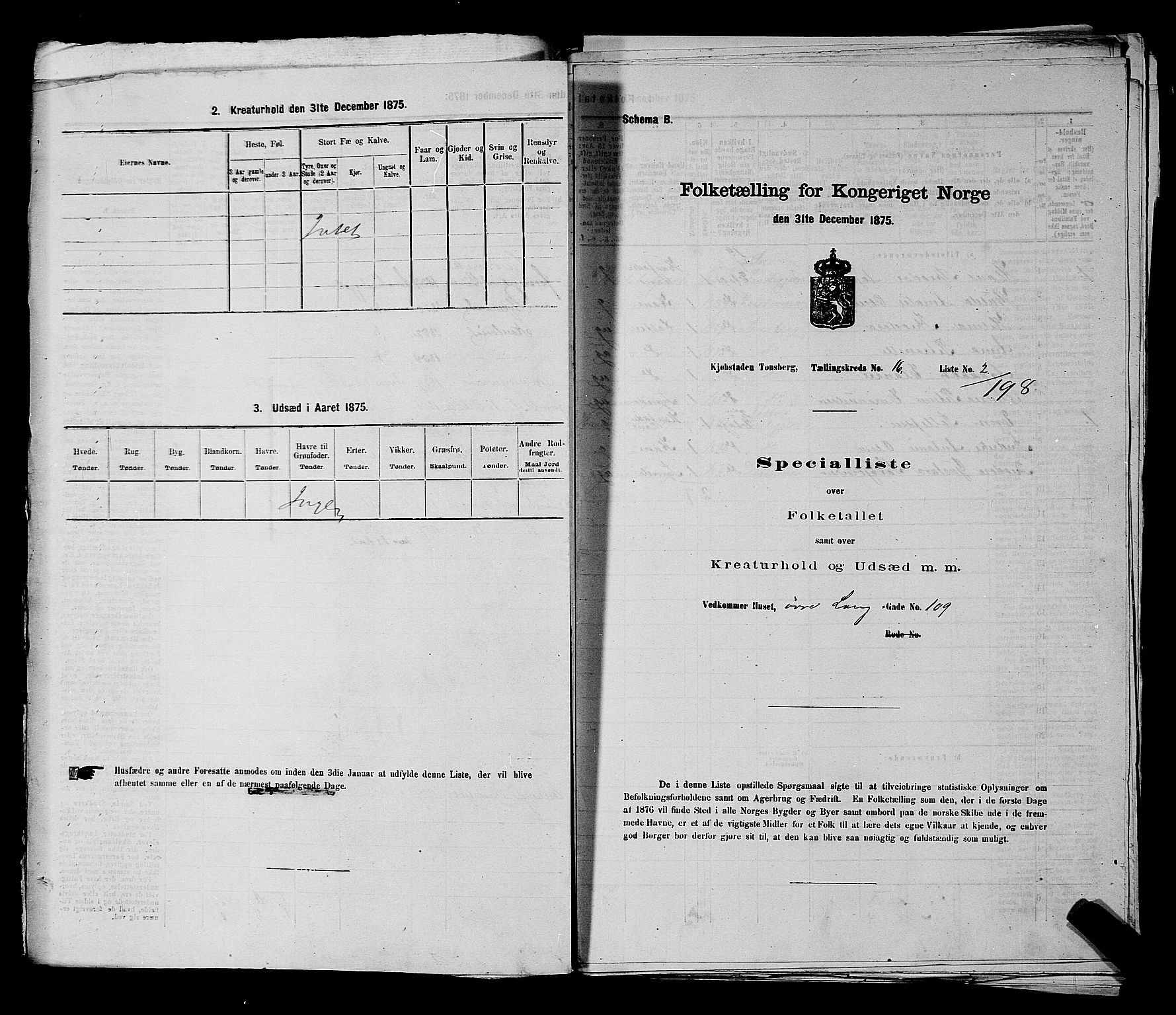 SAKO, Folketelling 1875 for 0705P Tønsberg prestegjeld, 1875, s. 488