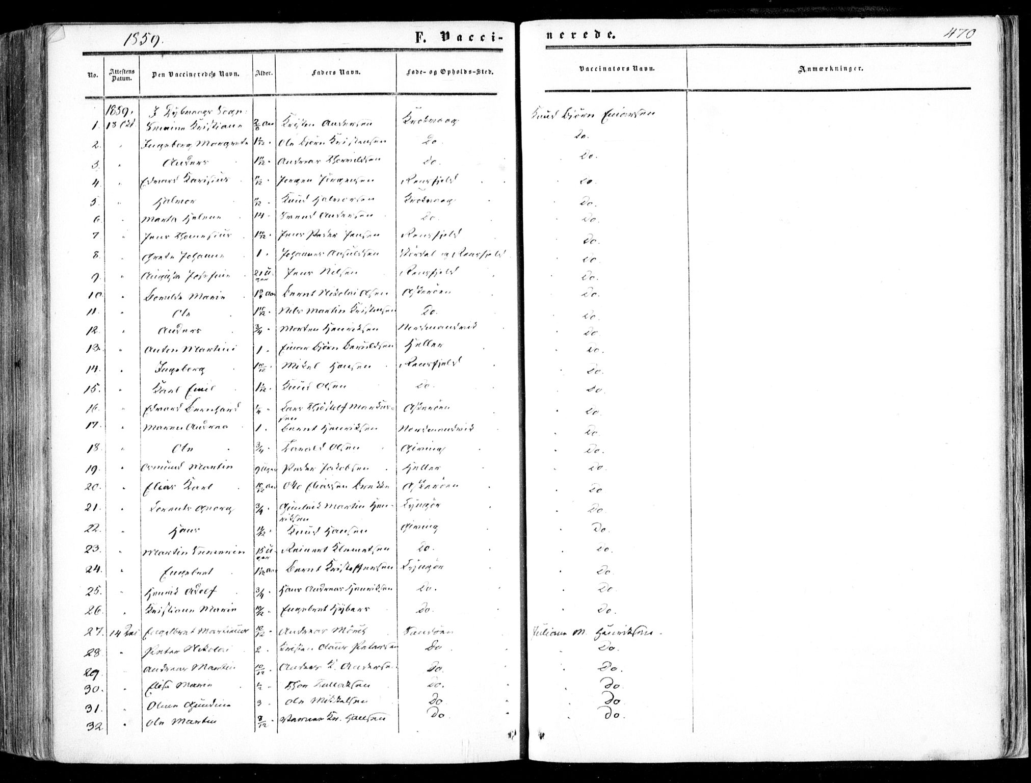 Dypvåg sokneprestkontor, SAK/1111-0007/F/Fa/Faa/L0006: Ministerialbok nr. A 6, 1855-1872, s. 470