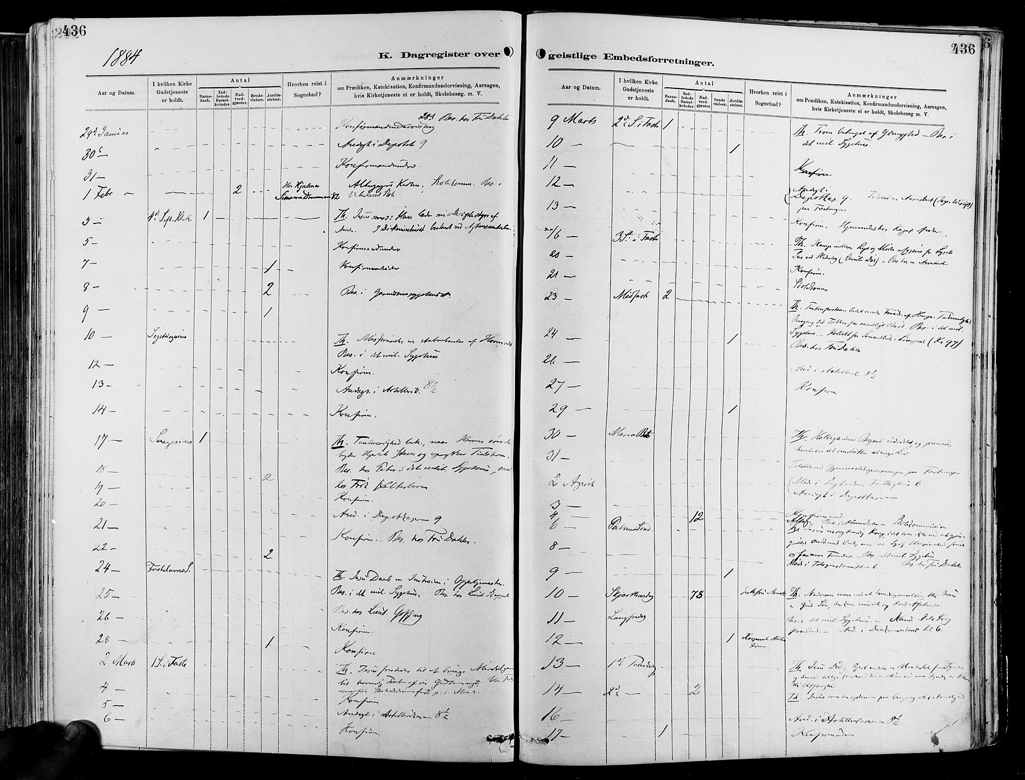 Garnisonsmenigheten Kirkebøker, SAO/A-10846/F/Fa/L0012: Ministerialbok nr. 12, 1880-1893, s. 436
