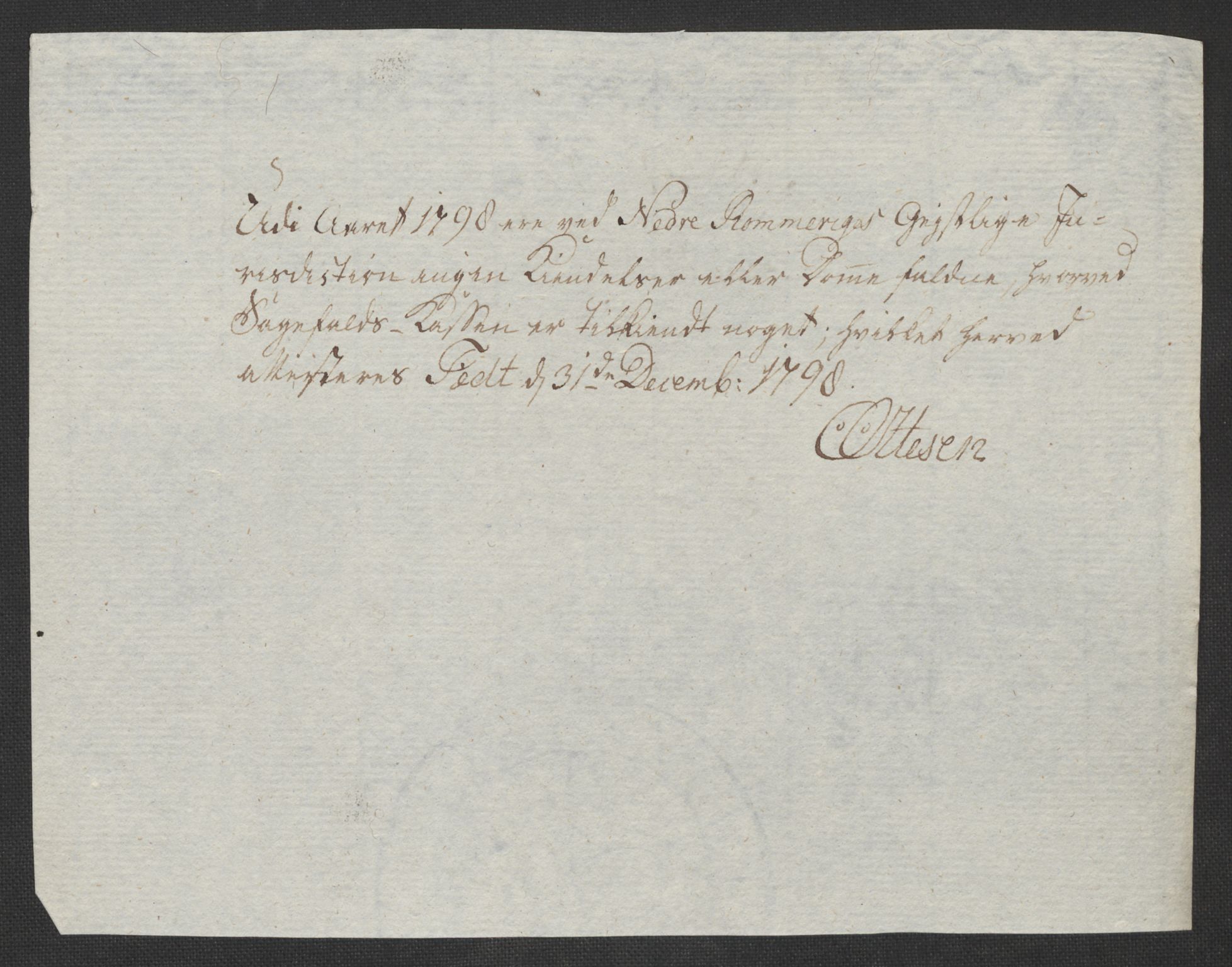 Rentekammeret inntil 1814, Reviderte regnskaper, Fogderegnskap, RA/EA-4092/R11/L0674: Fogderegnskap Nedre Romerike, 1798, s. 185