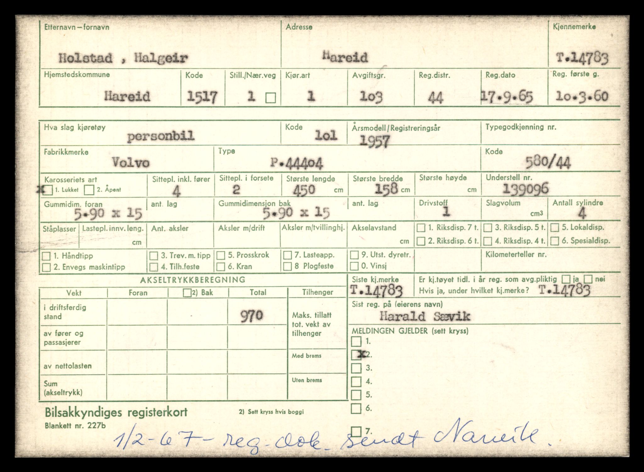 Møre og Romsdal vegkontor - Ålesund trafikkstasjon, AV/SAT-A-4099/F/Fe/L0048: Registreringskort for kjøretøy T 14721 - T 14863, 1927-1998, s. 1313