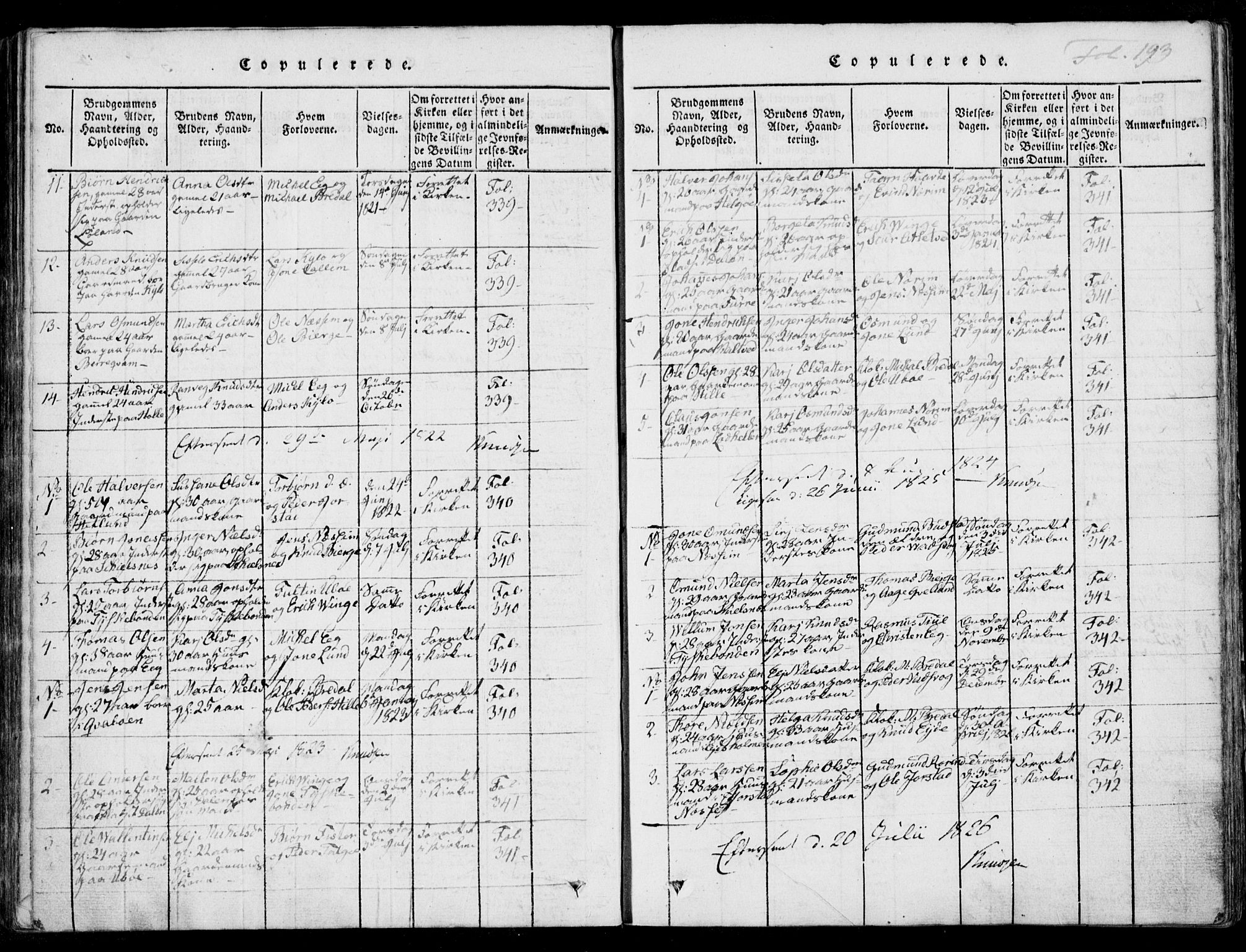 Nedstrand sokneprestkontor, AV/SAST-A-101841/01/IV: Ministerialbok nr. A 7, 1816-1870, s. 193