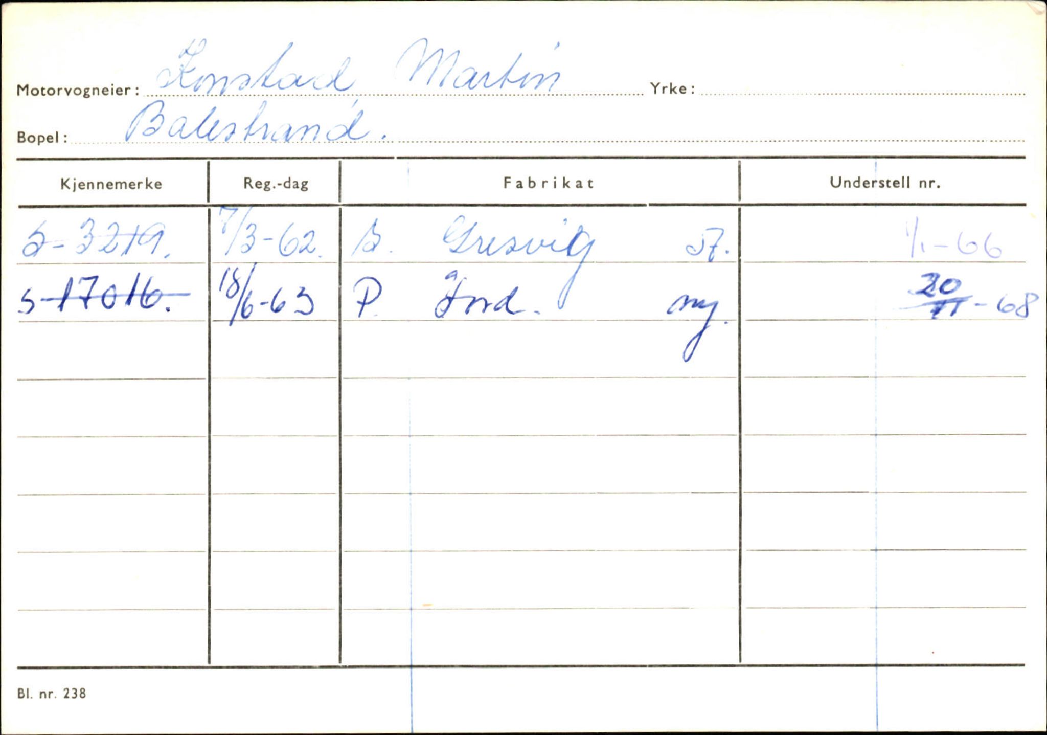 Statens vegvesen, Sogn og Fjordane vegkontor, AV/SAB-A-5301/4/F/L0132: Eigarregister Askvoll A-Å. Balestrand A-Å, 1945-1975, s. 1905