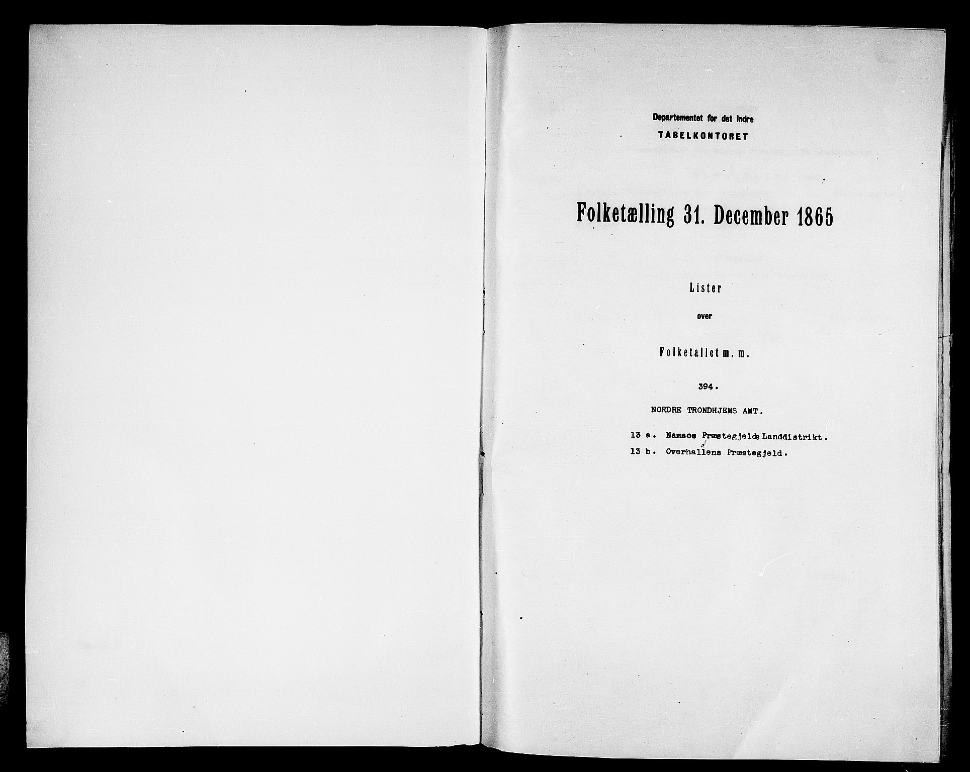 RA, Folketelling 1865 for 1745L Namsos prestegjeld, Vemundvik sokn og Sævik sokn, 1865, s. 3