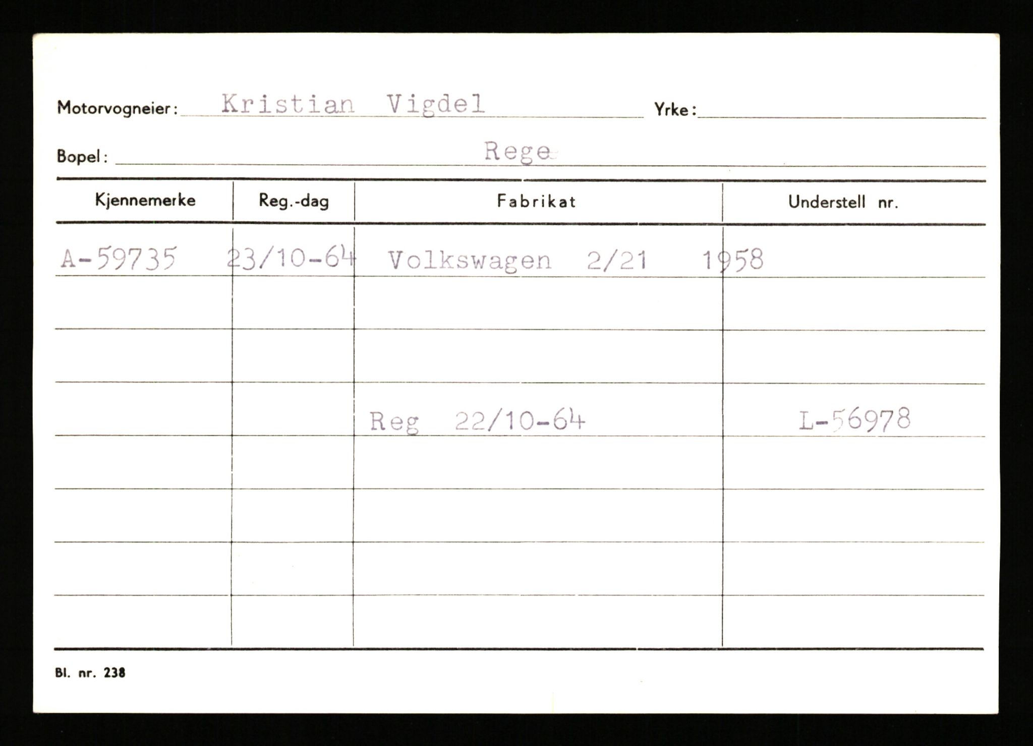 Stavanger trafikkstasjon, SAST/A-101942/0/G/L0007: Registreringsnummer: 49019 - 67460, 1930-1971, s. 2261