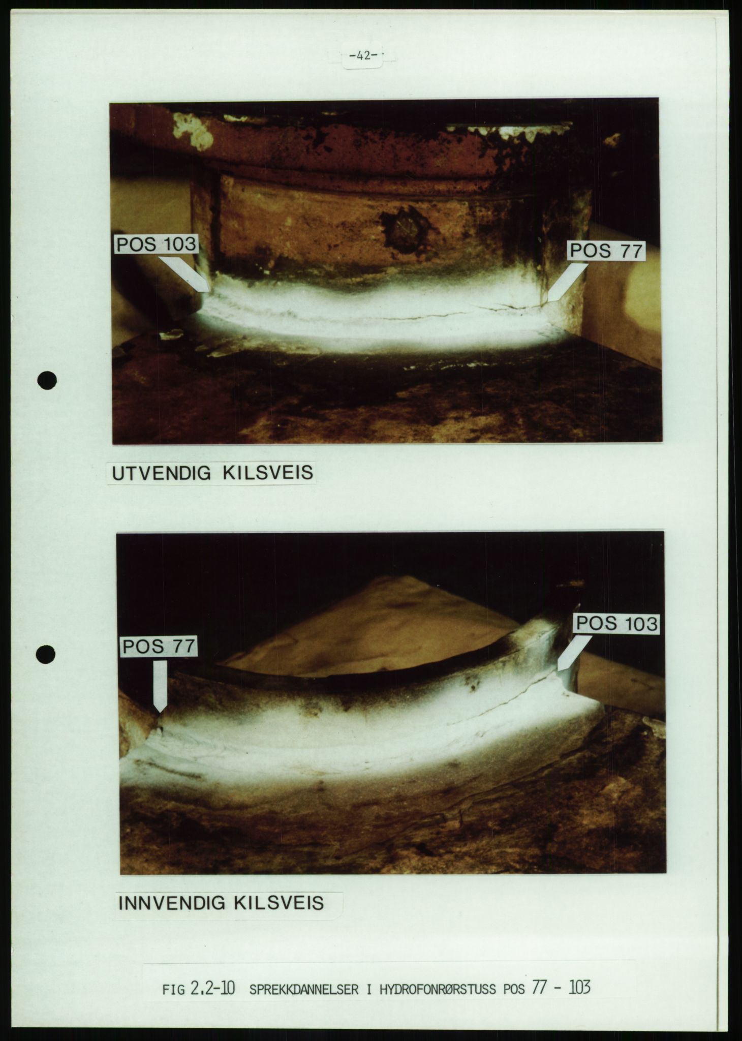 Justisdepartementet, Granskningskommisjonen ved Alexander Kielland-ulykken 27.3.1980, AV/RA-S-1165/D/L0026: W Materialundersøkelser W9 SINTEF-rapport"Undersøkelse av bruddflater og materiale". 30.9.1980, 1980-1981, s. 53