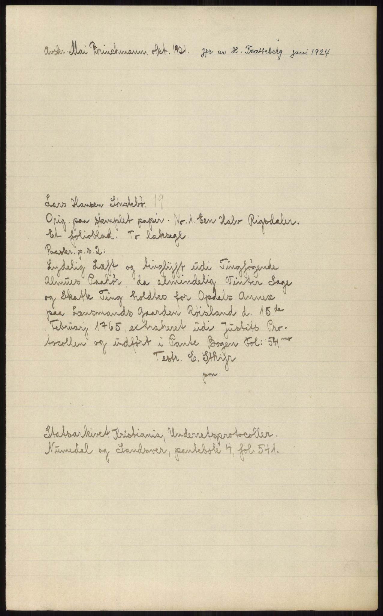 Samlinger til kildeutgivelse, Diplomavskriftsamlingen, AV/RA-EA-4053/H/Ha, s. 980