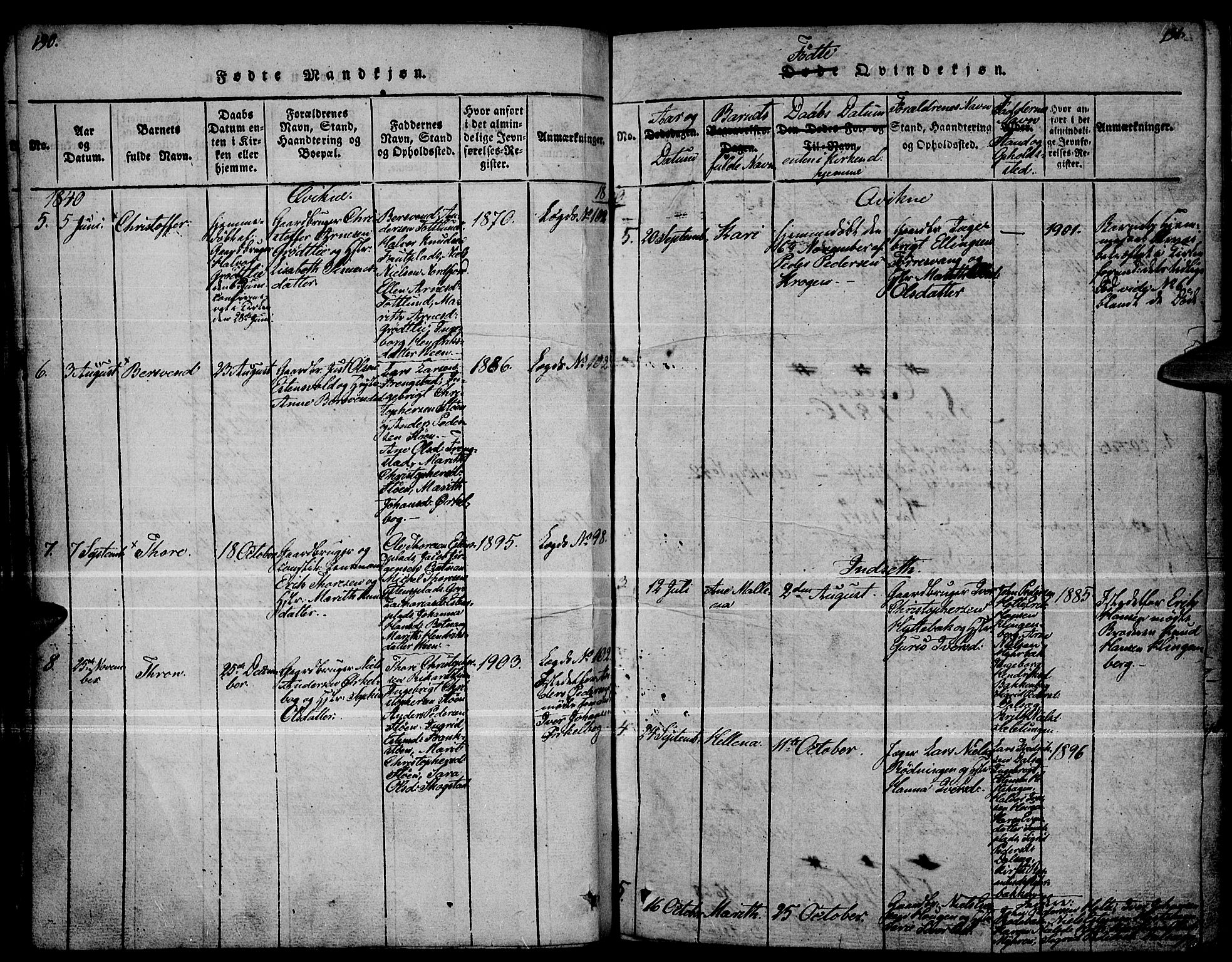 Kvikne prestekontor, AV/SAH-PREST-064/H/Ha/Haa/L0004: Ministerialbok nr. 4, 1815-1840, s. 190-191