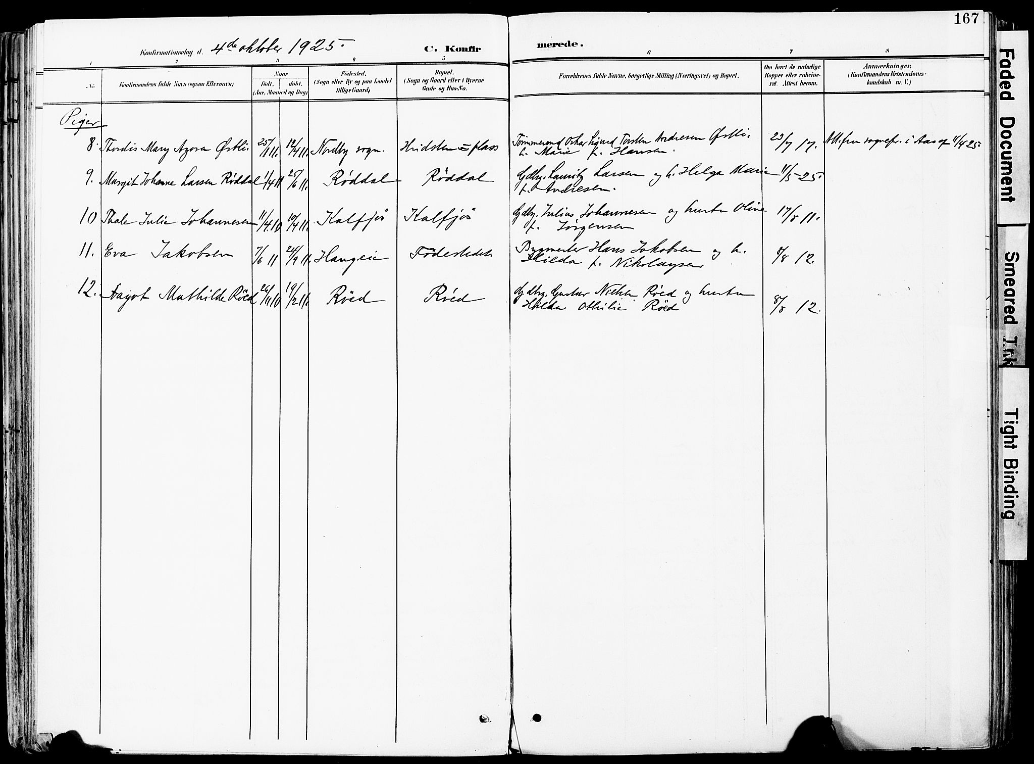 Vestby prestekontor Kirkebøker, AV/SAO-A-10893/F/Fa/L0010: Ministerialbok nr. I 10, 1900-1926, s. 167