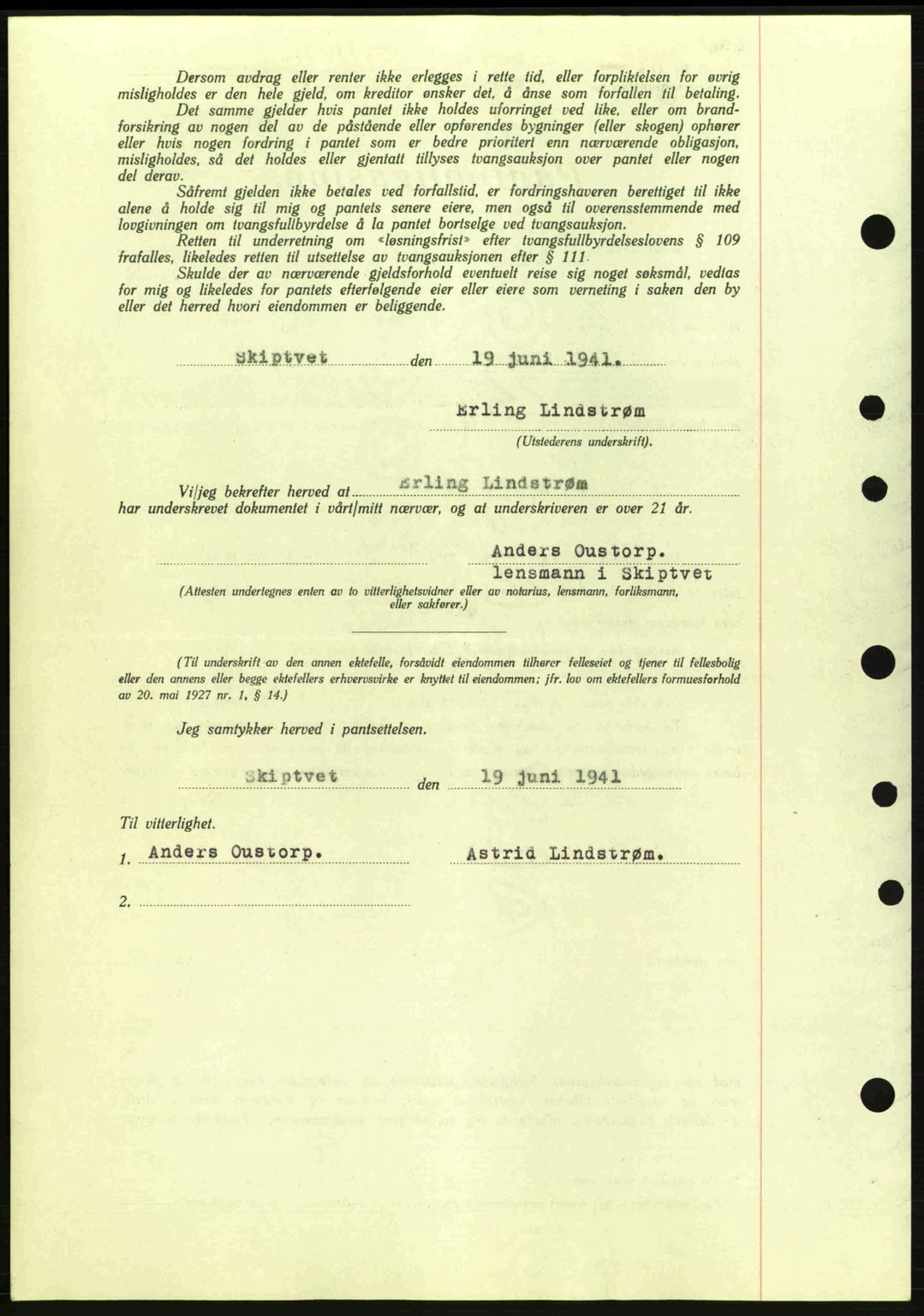 Moss sorenskriveri, SAO/A-10168: Pantebok nr. B10, 1940-1941, Dagboknr: 1128/1941