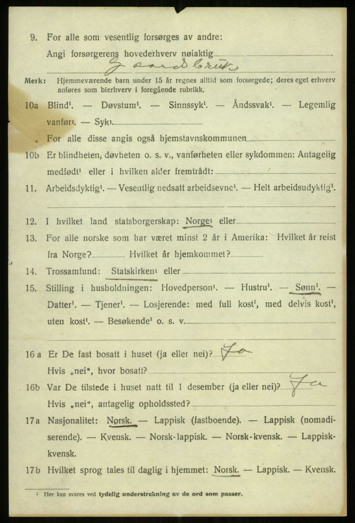 SATØ, Folketelling 1920 for 1933 Balsfjord herred, 1920, s. 8714