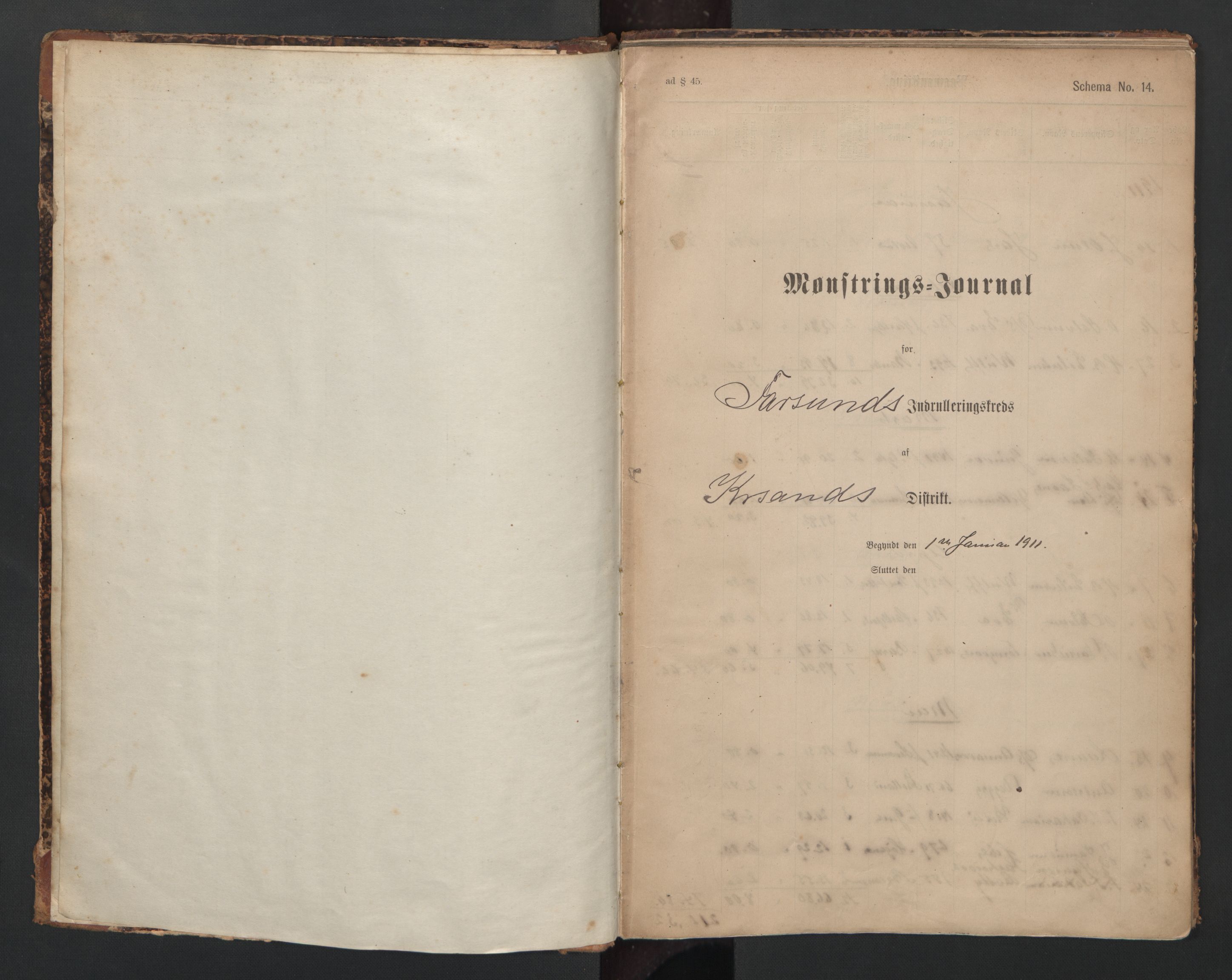 Farsund mønstringskrets, AV/SAK-2031-0017/G/Ga/L0001: På- og avmønstringsjournal, Z-19, 1911-1949, s. 3