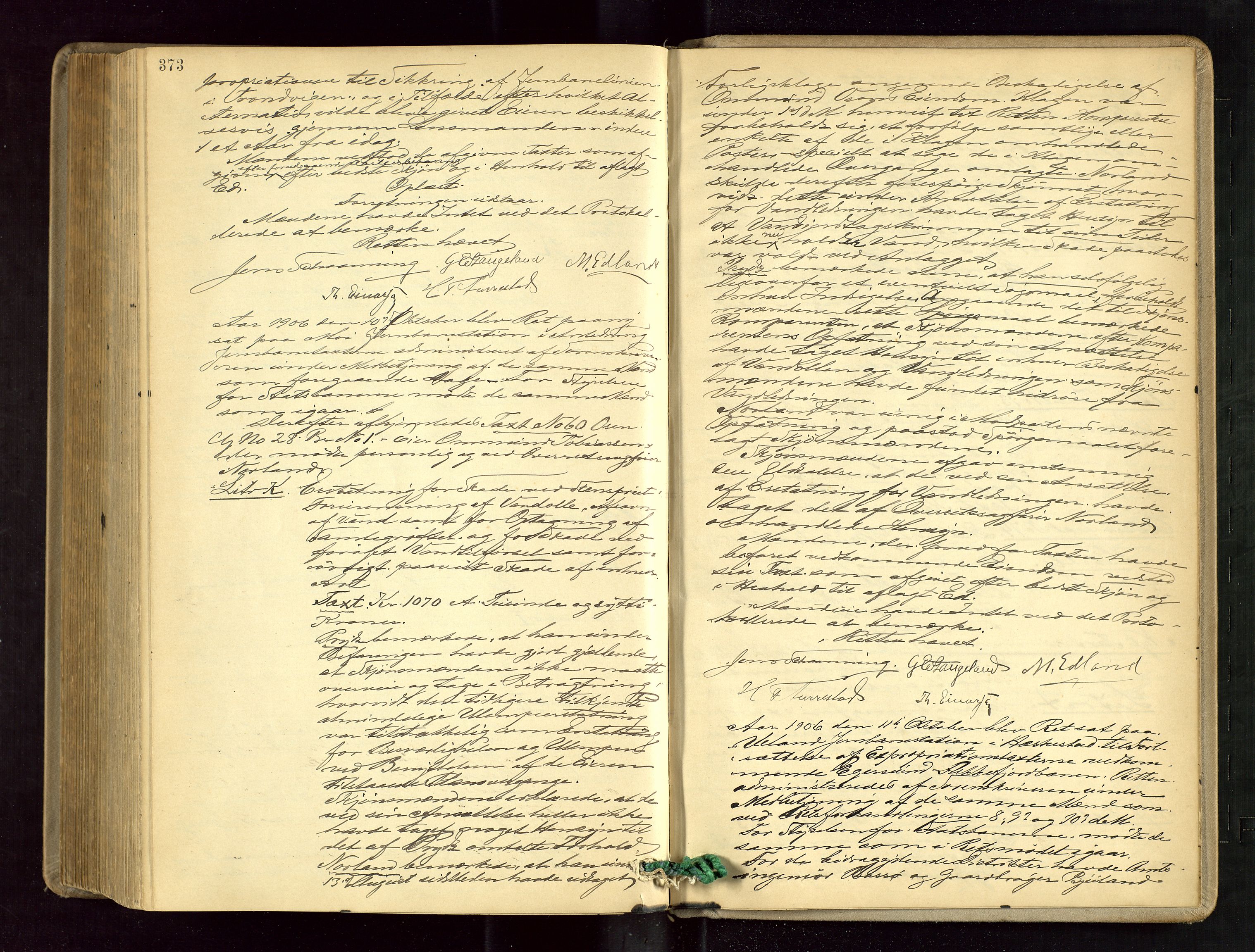 Dalane sorenskriveri, AV/SAST-A-100309/001/3/30/30BB/L0011: EKSTRARETTSPROTOKOLL, 1895-1906, s. 373